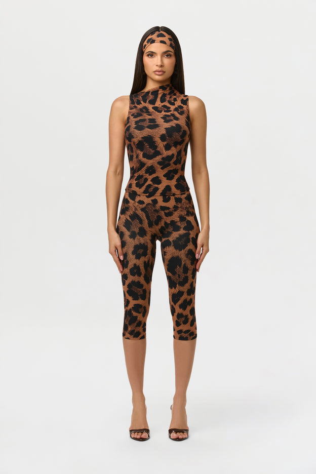 Naked Print Capri Leggings