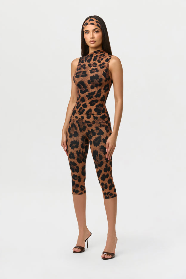 Naked Print Capri Leggings
