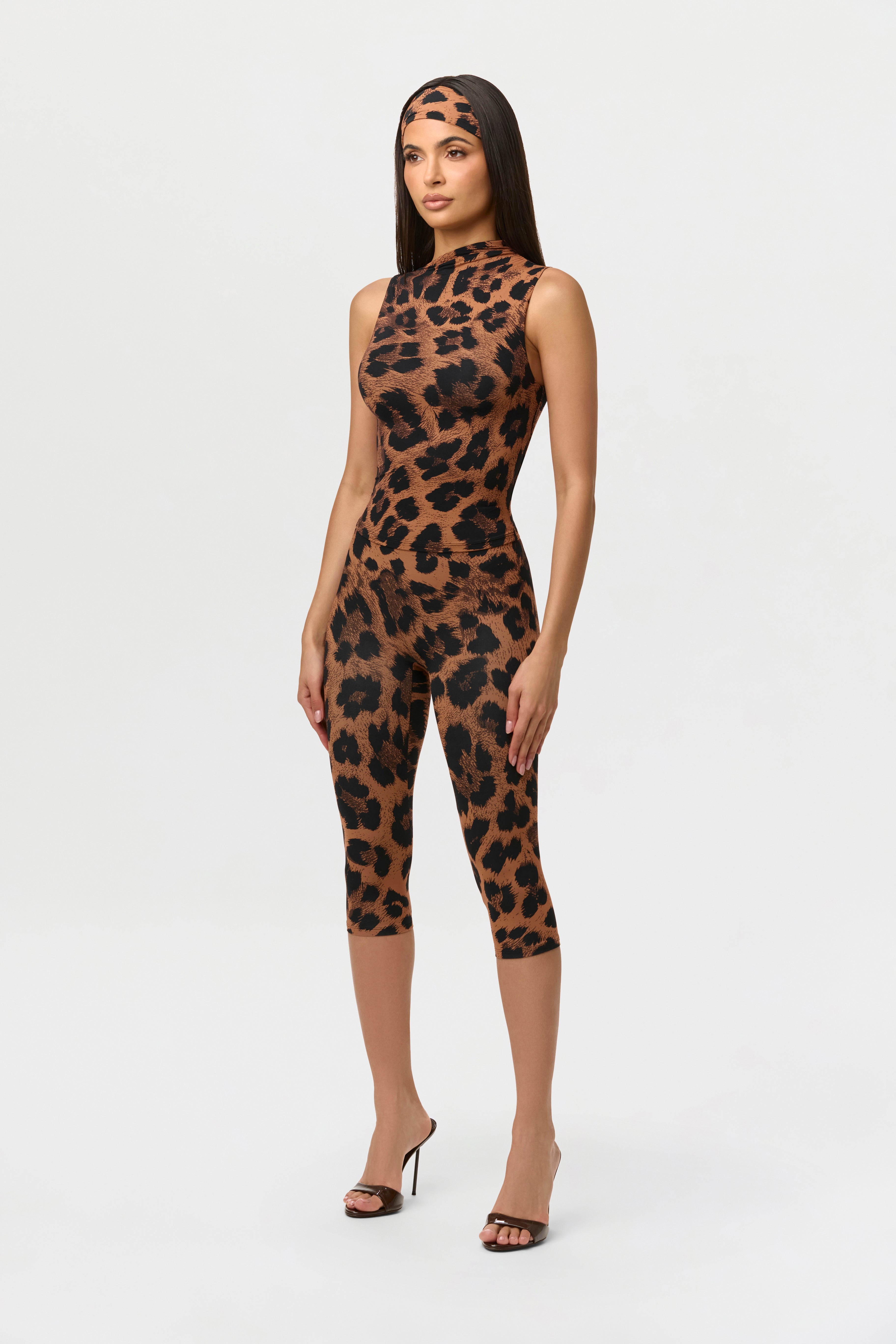 Naked Print Capri Leggings