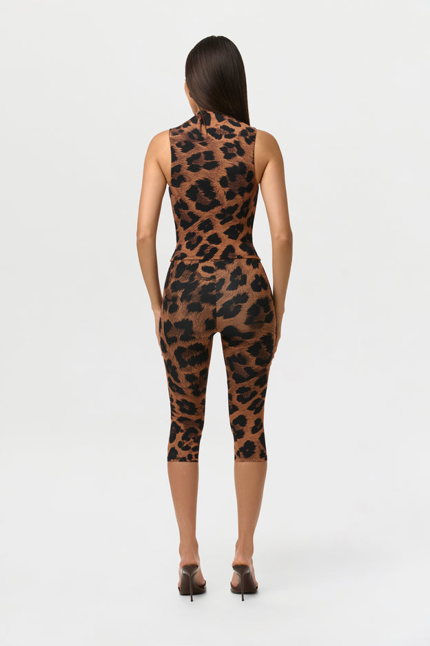 Naked Print Capri Leggings