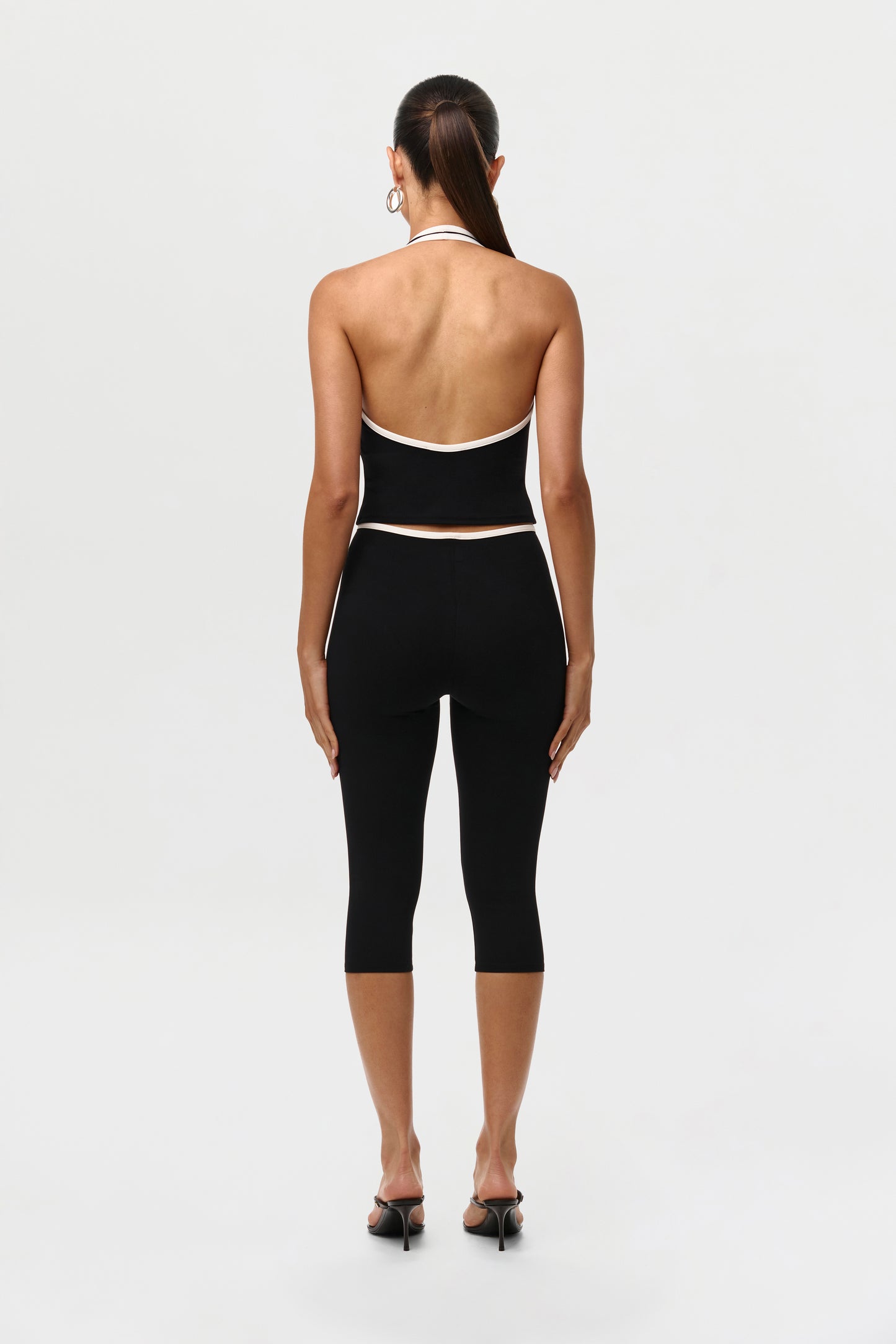 Black Sporty Naked Capri Legging
