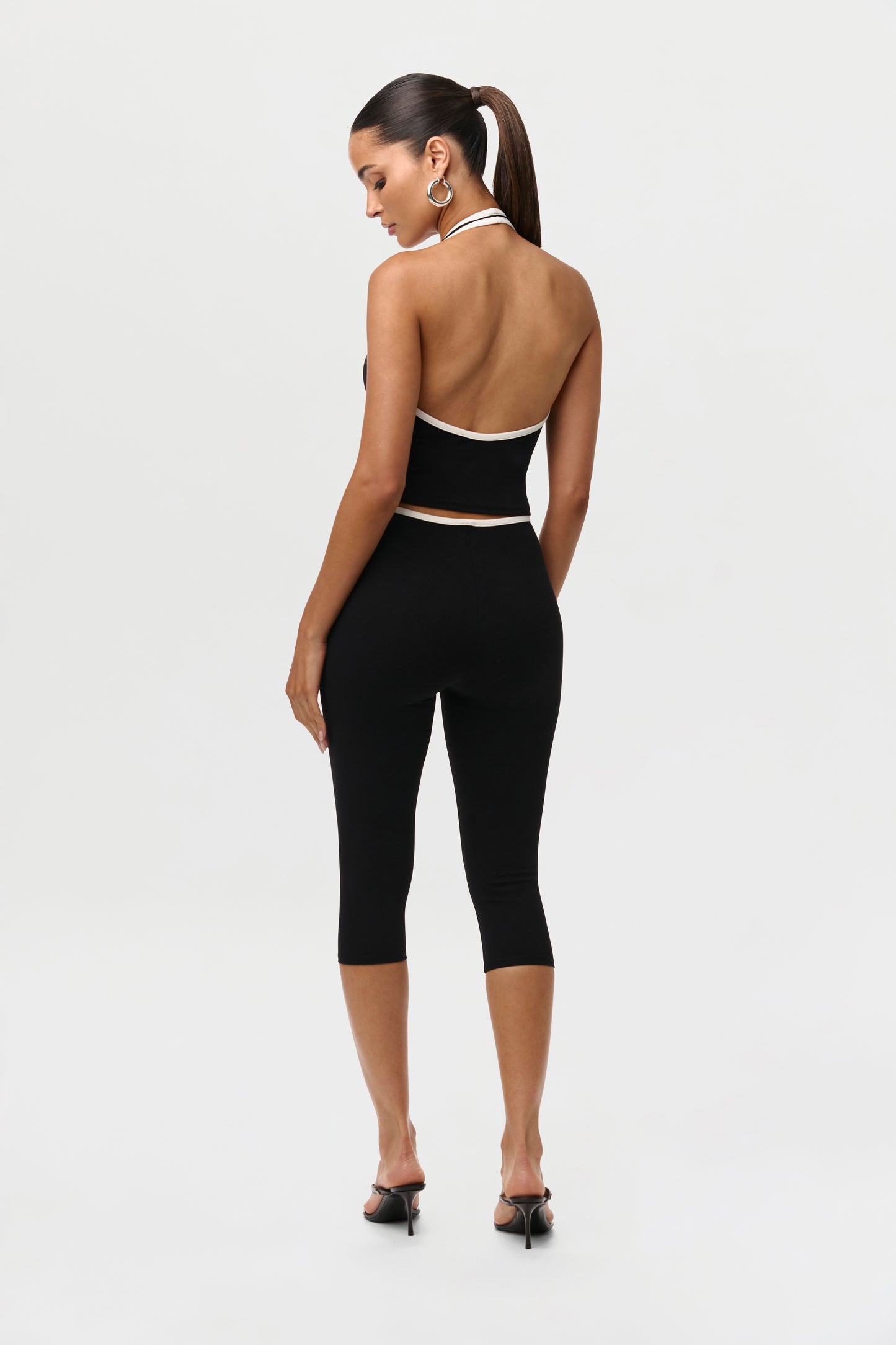 Black Sporty Naked Tank Top