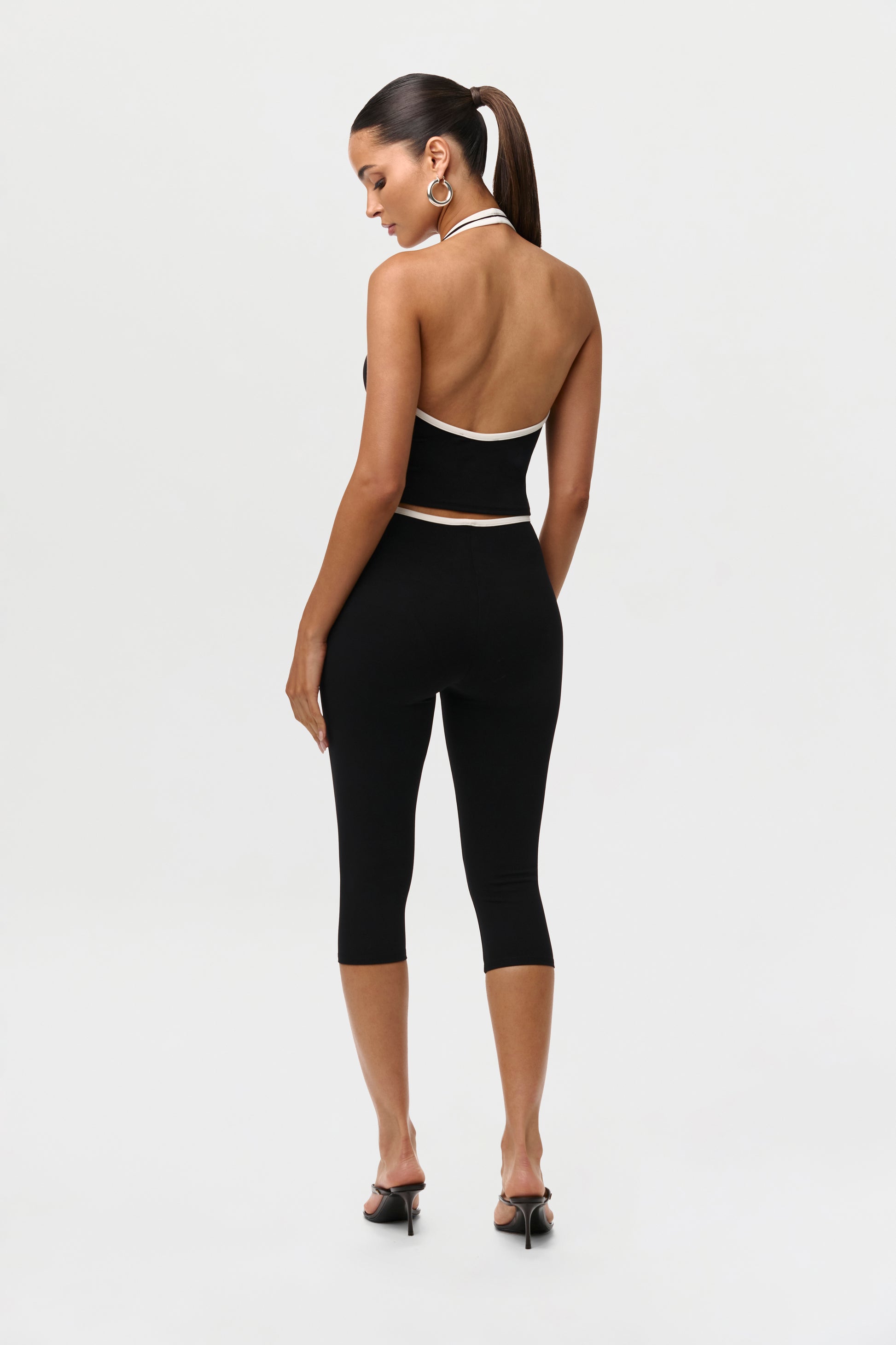 Black Sporty Naked Tank Top