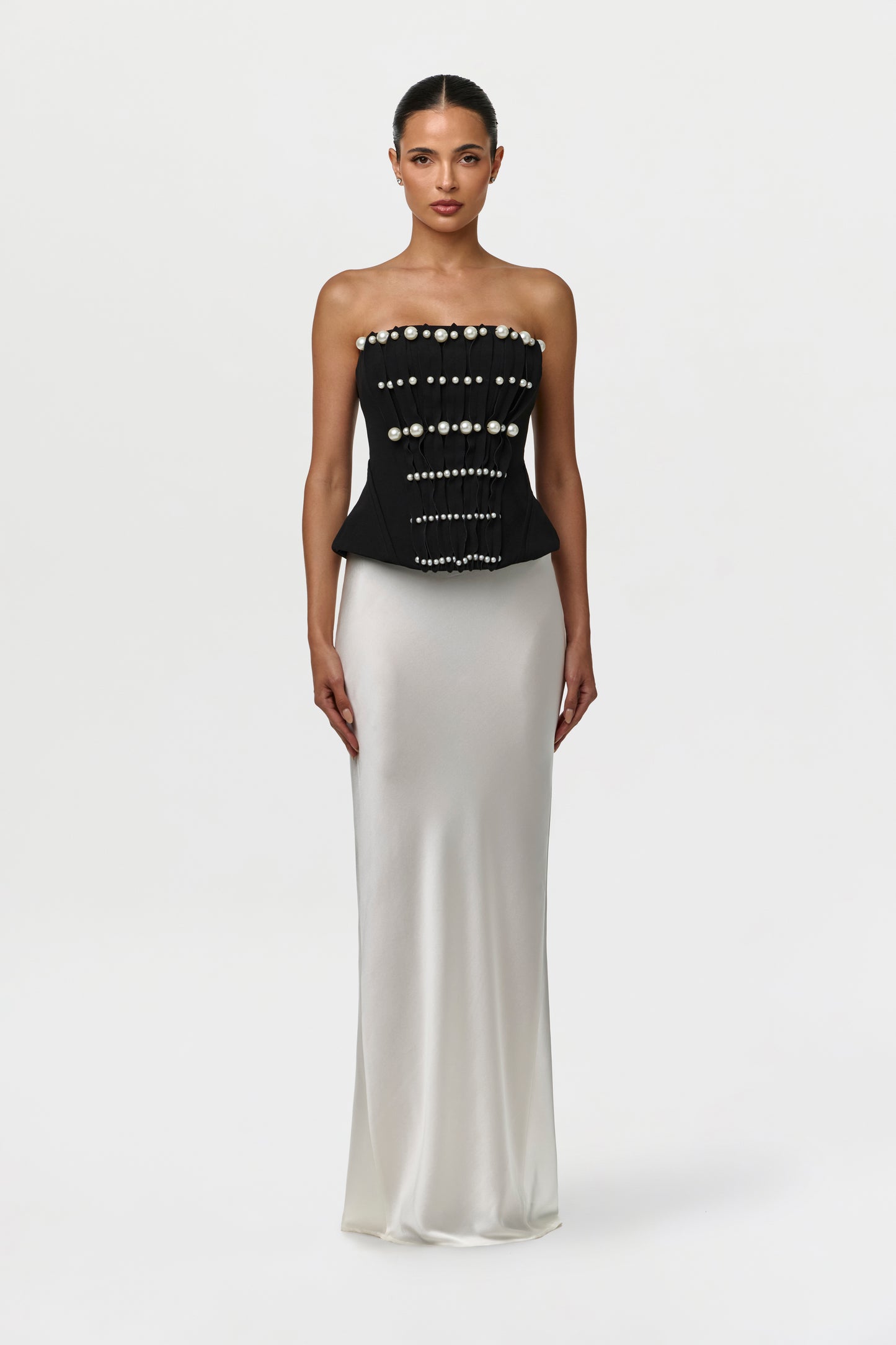 Silk High Waist Maxi Skirt