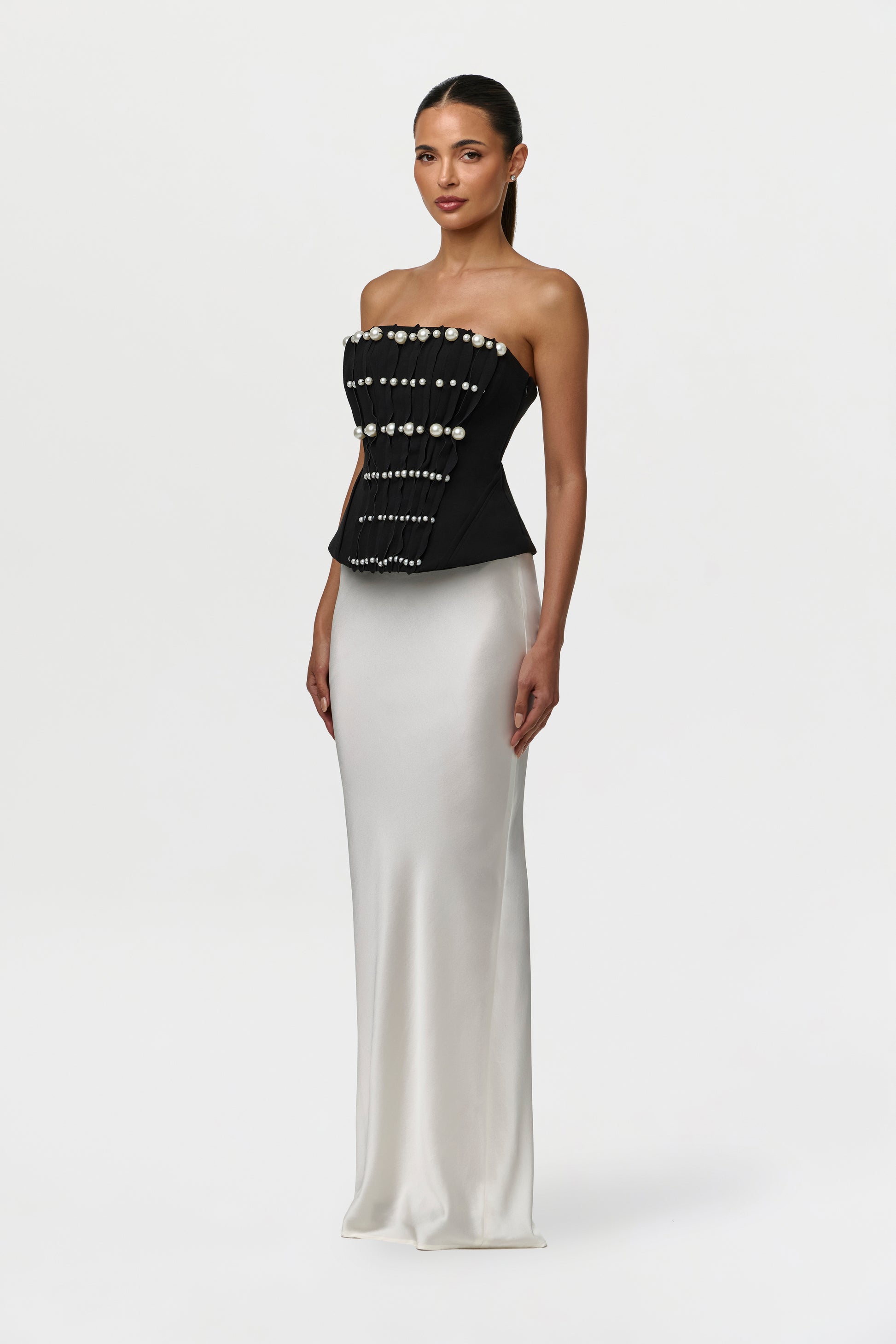 Silk High Waist Maxi Skirt