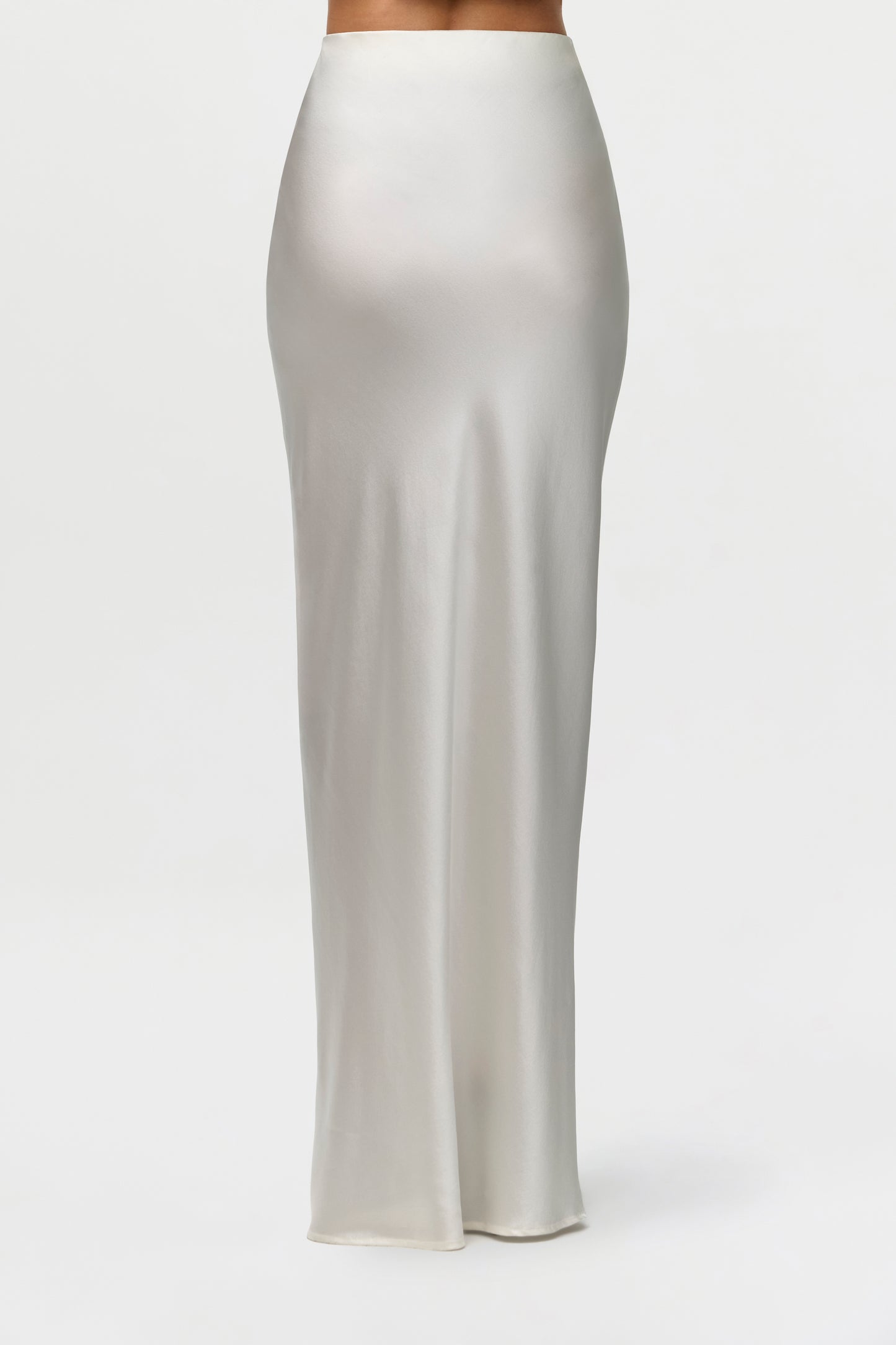 Silk High Waist Maxi Skirt