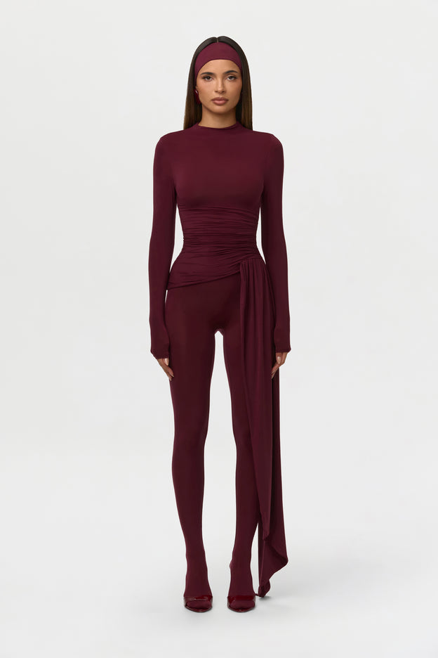 Naked Ruched Drape Top