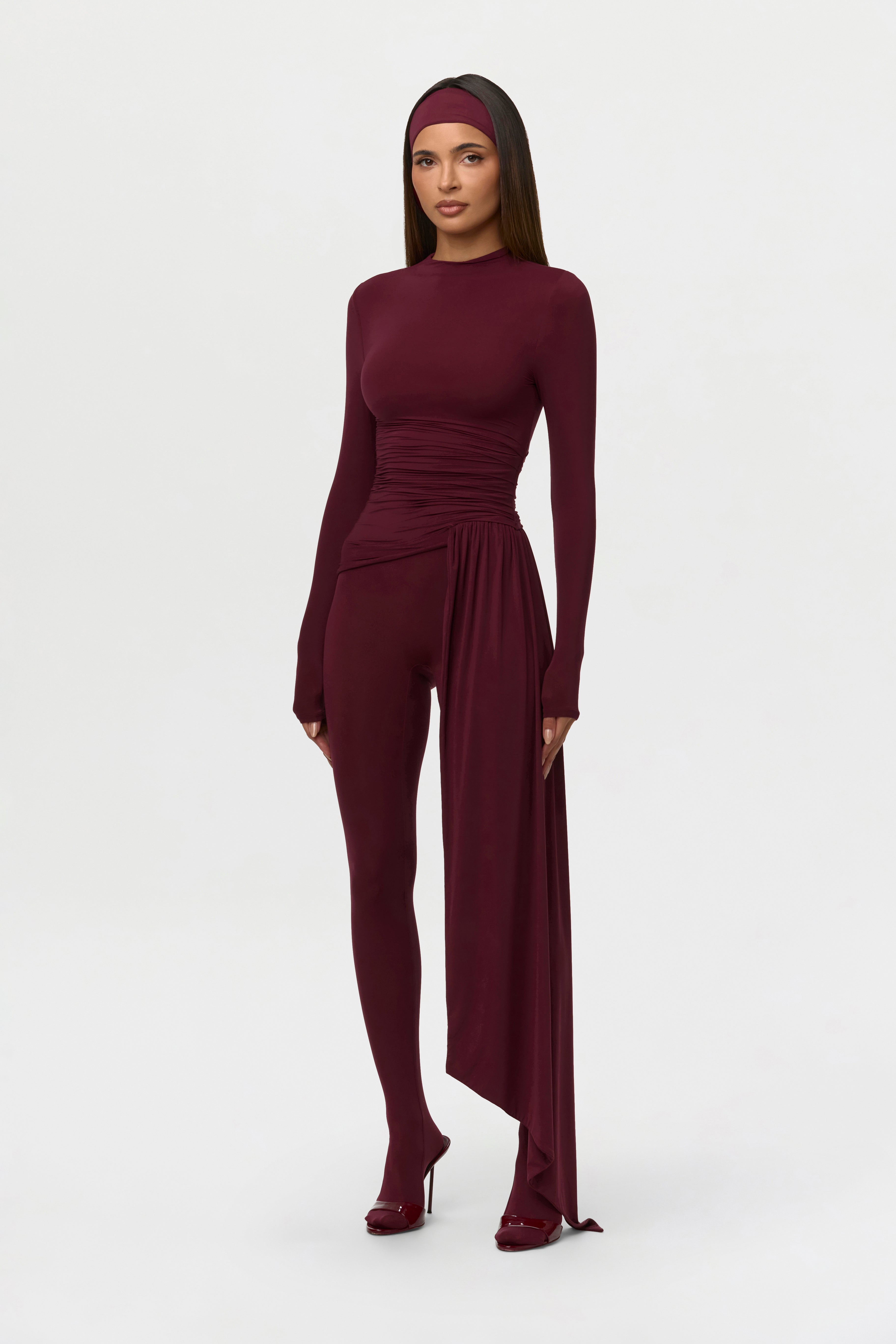 Naked Ruched Drape Top