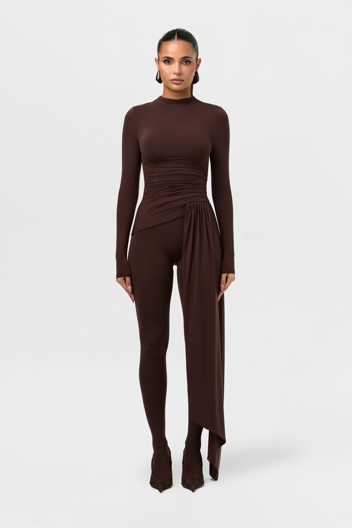 Naked Ruched Drape Top