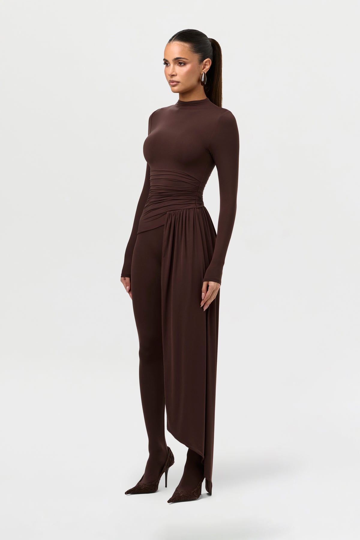 Naked Ruched Drape Top