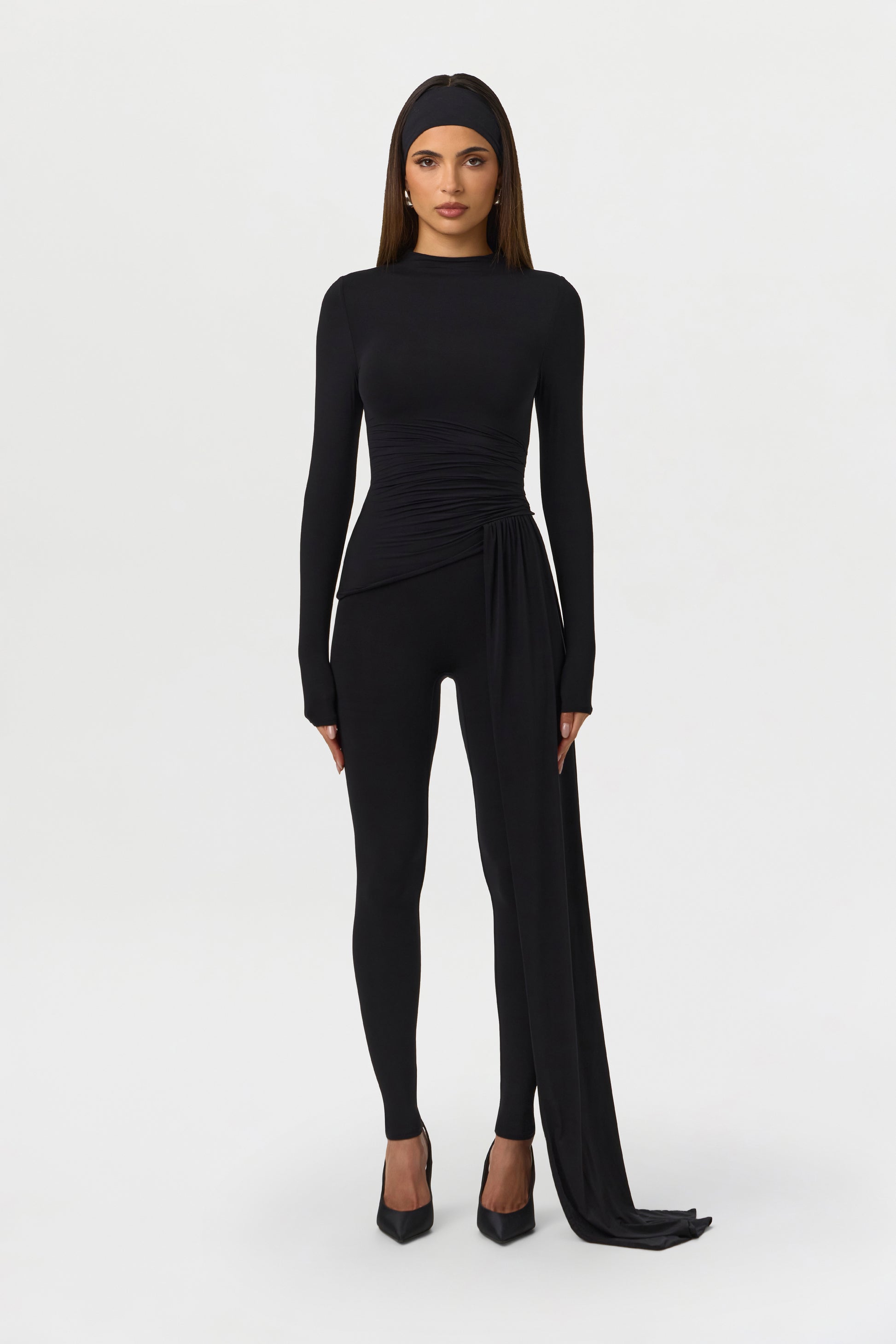 Naked Ruched Drape Top