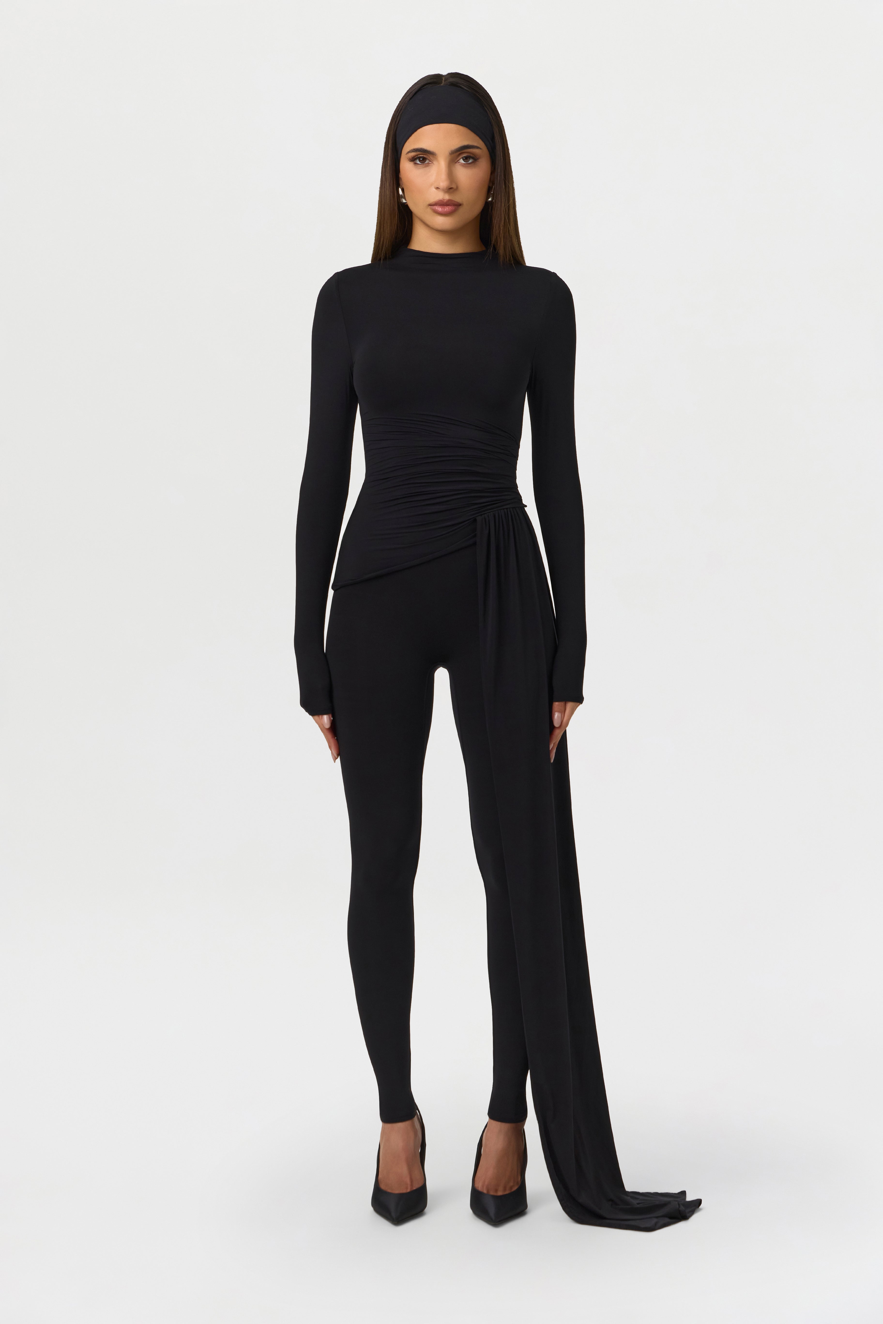 Naked Ruched Drape Top