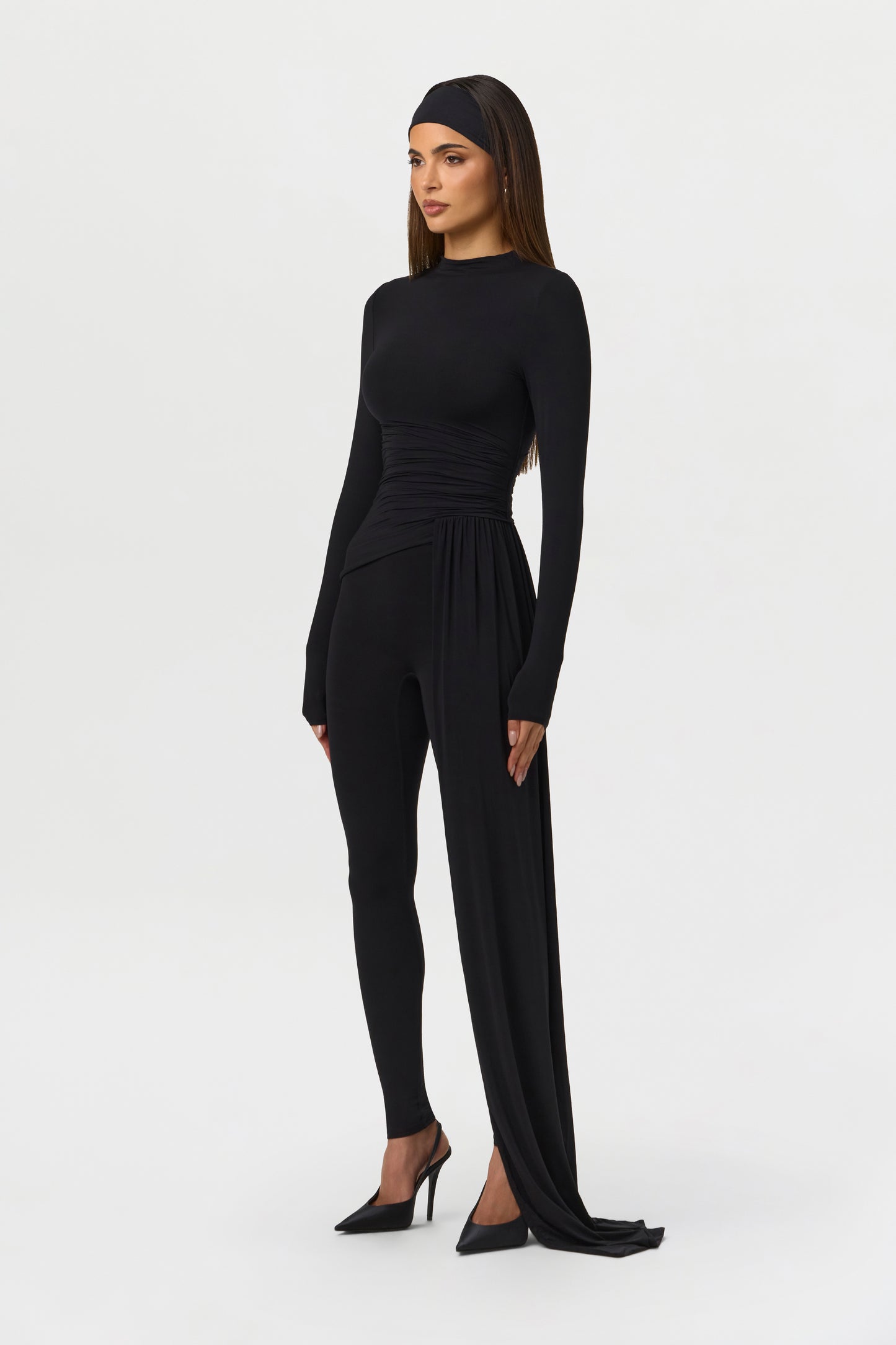 Naked Ruched Drape Top