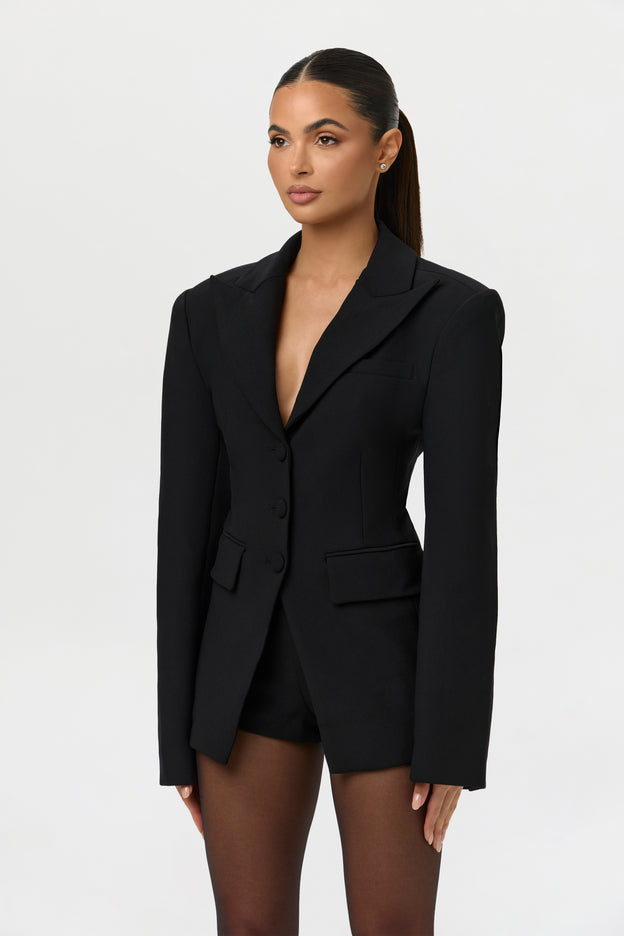 Suiting Power Shoulder Blazer