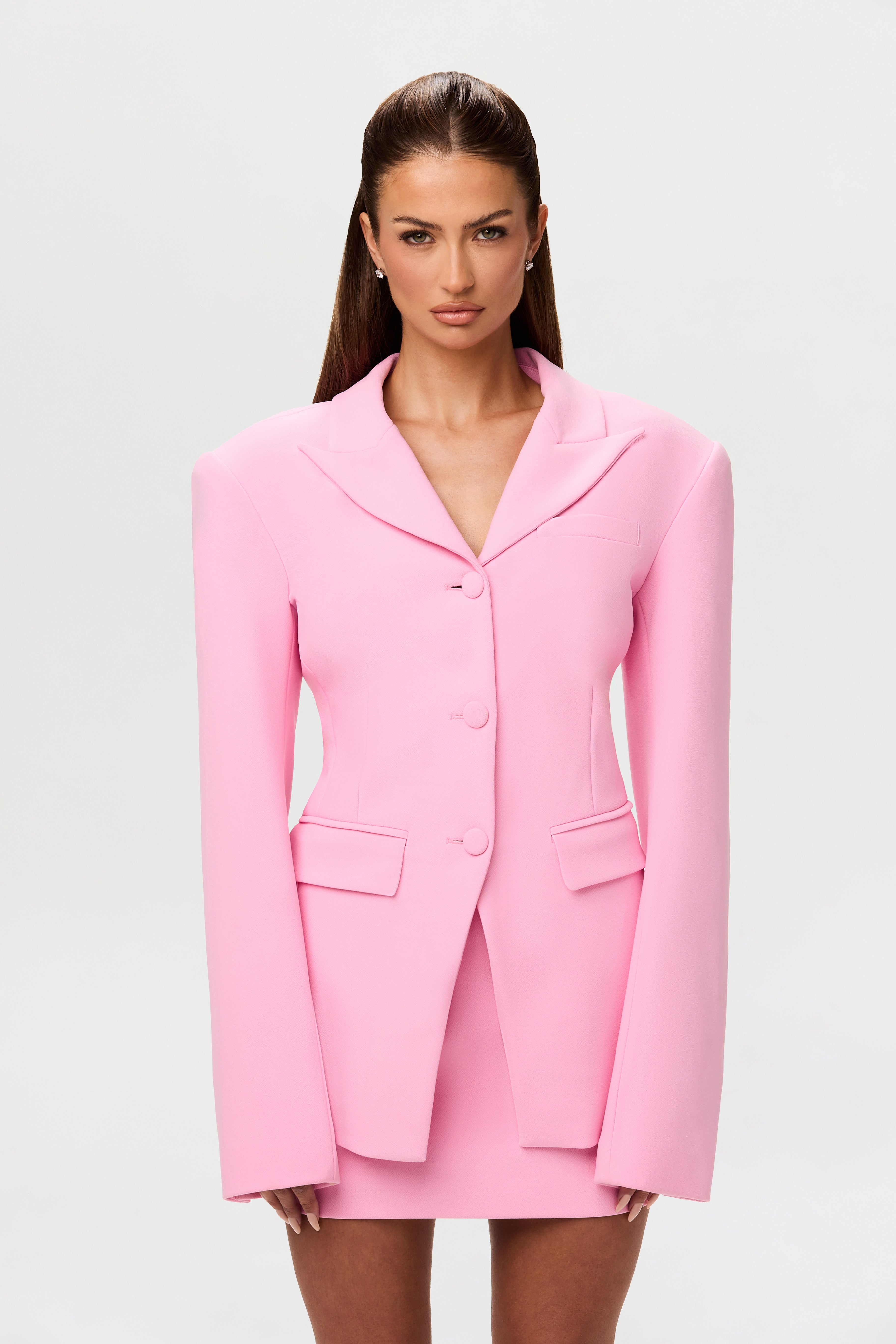 Suiting Power Shoulder Blazer