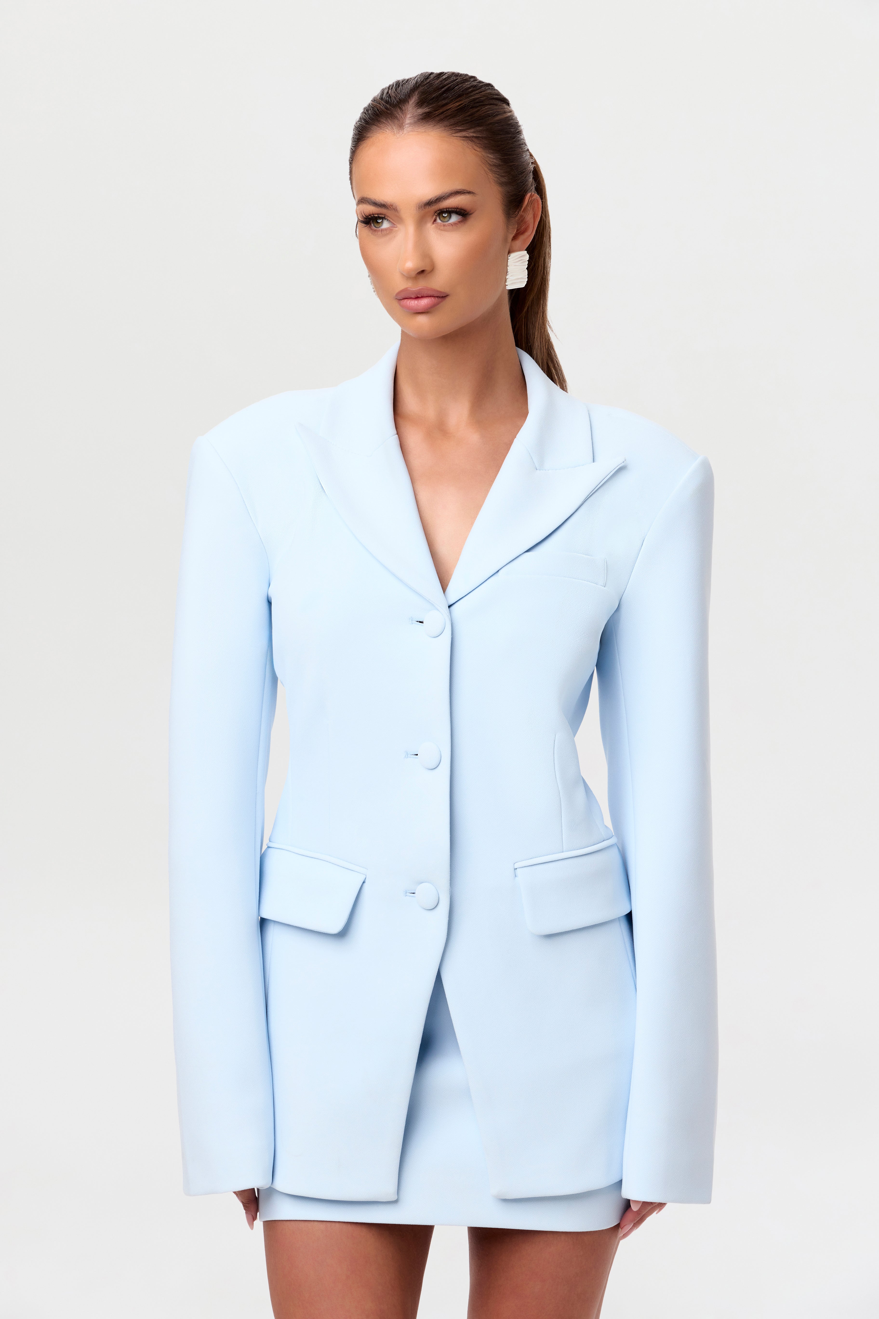 Suiting Power Shoulder Blazer