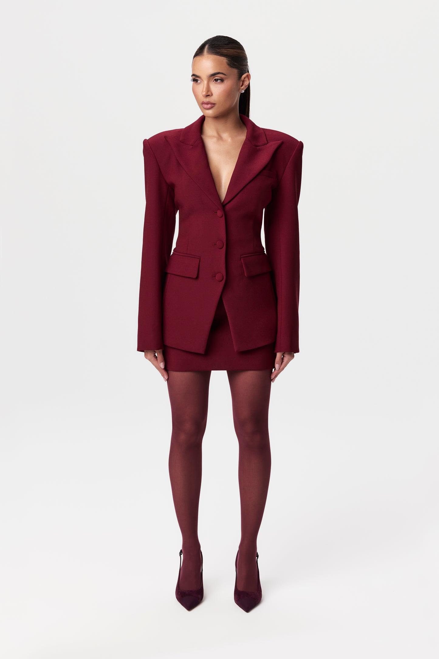 Suiting Power Shoulder Blazer