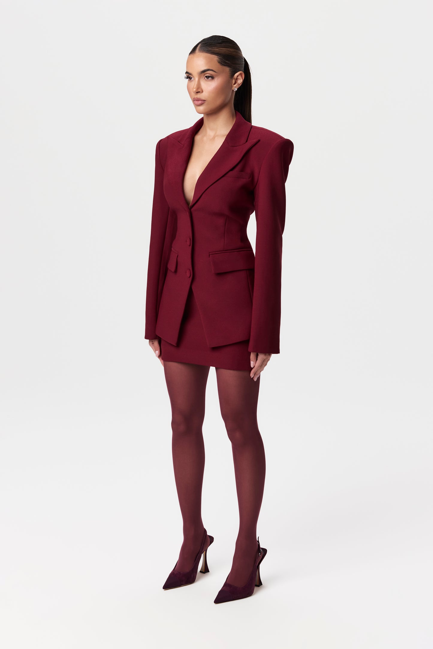 Suiting Power Shoulder Blazer