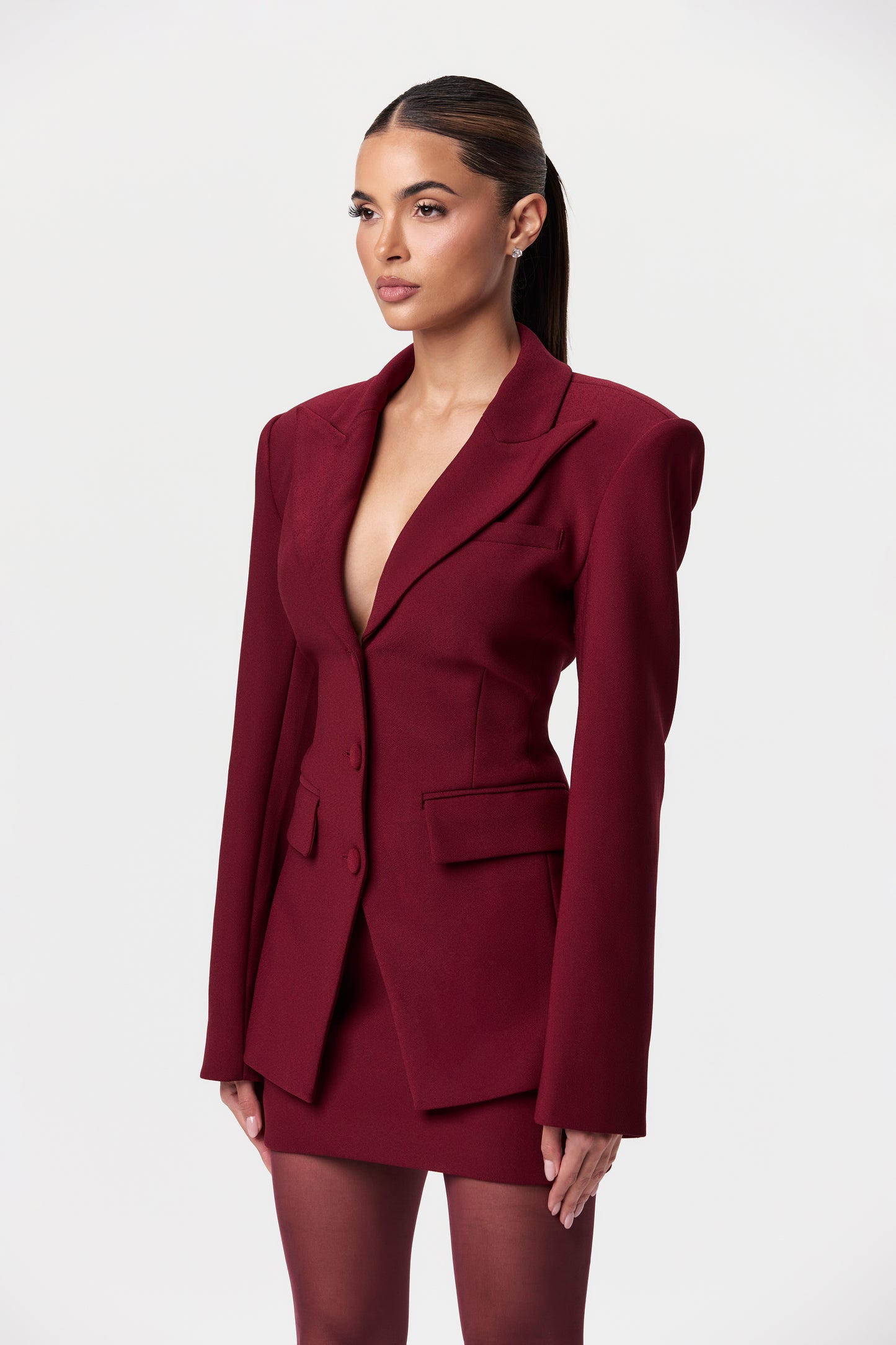 Suiting Power Shoulder Blazer