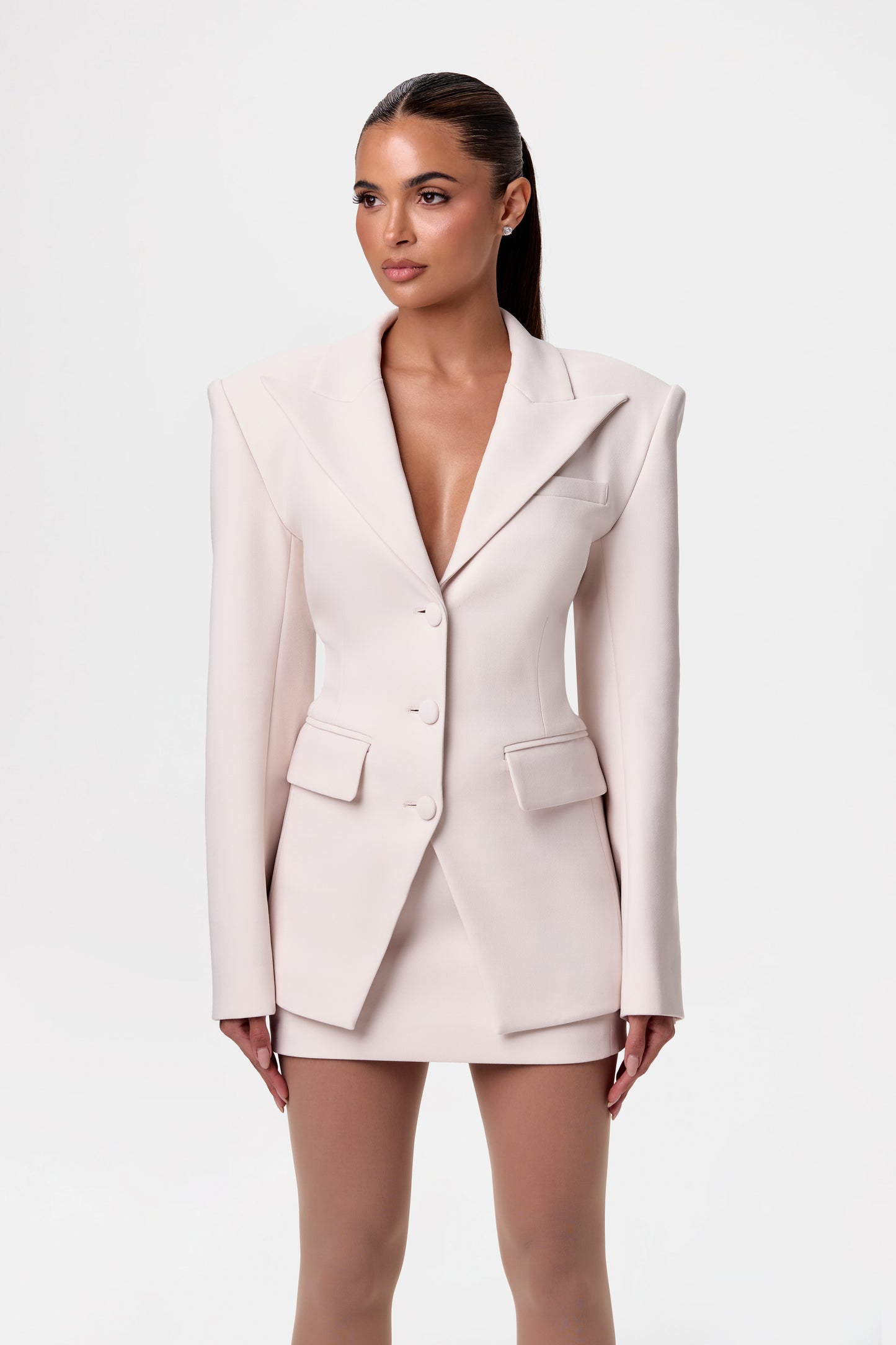 Suiting Power Shoulder Blazer