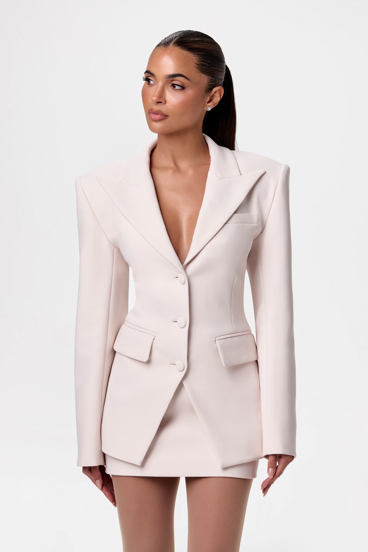 Suiting Power Shoulder Blazer