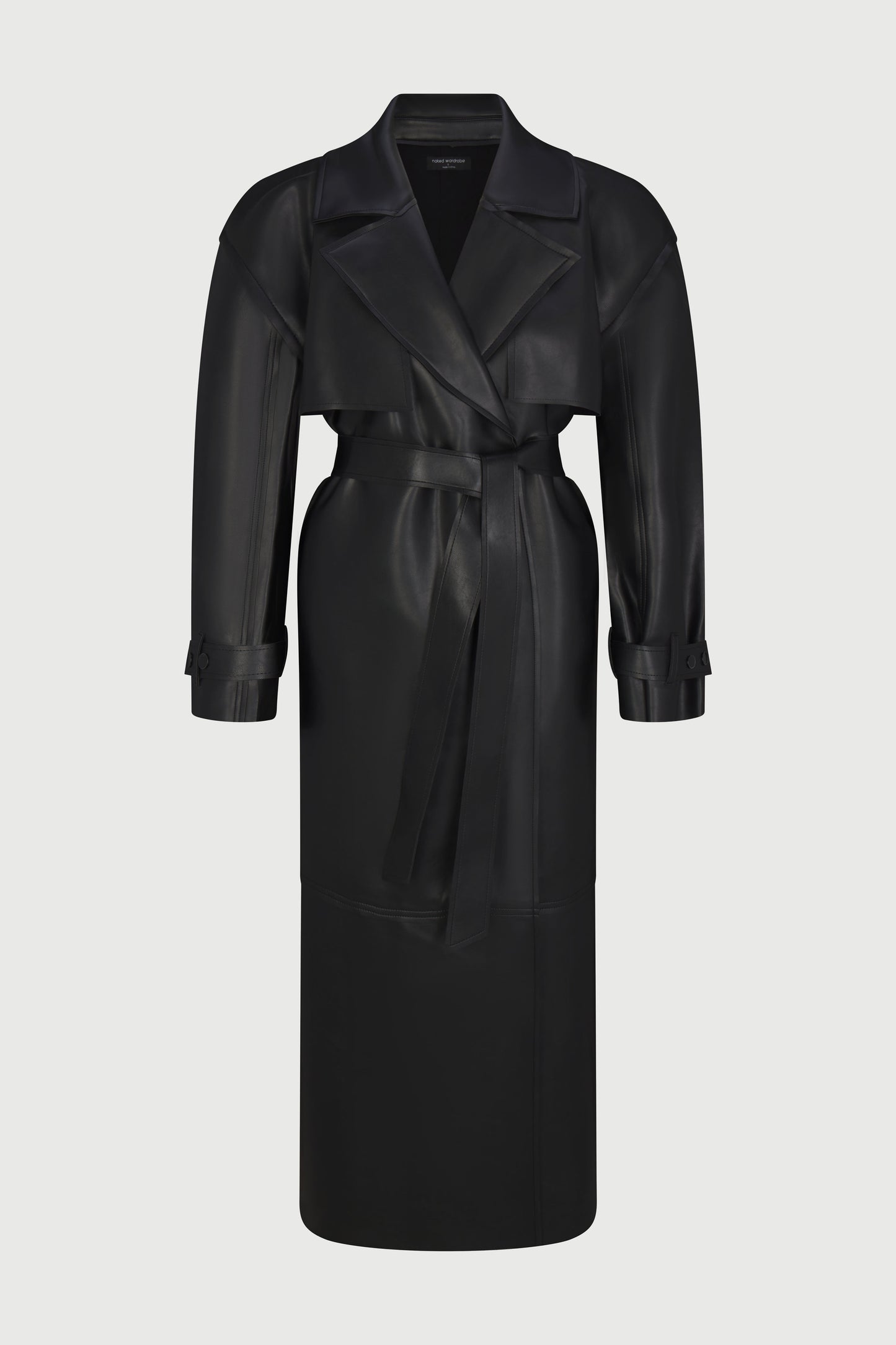 Vegan Leather Trench Coat