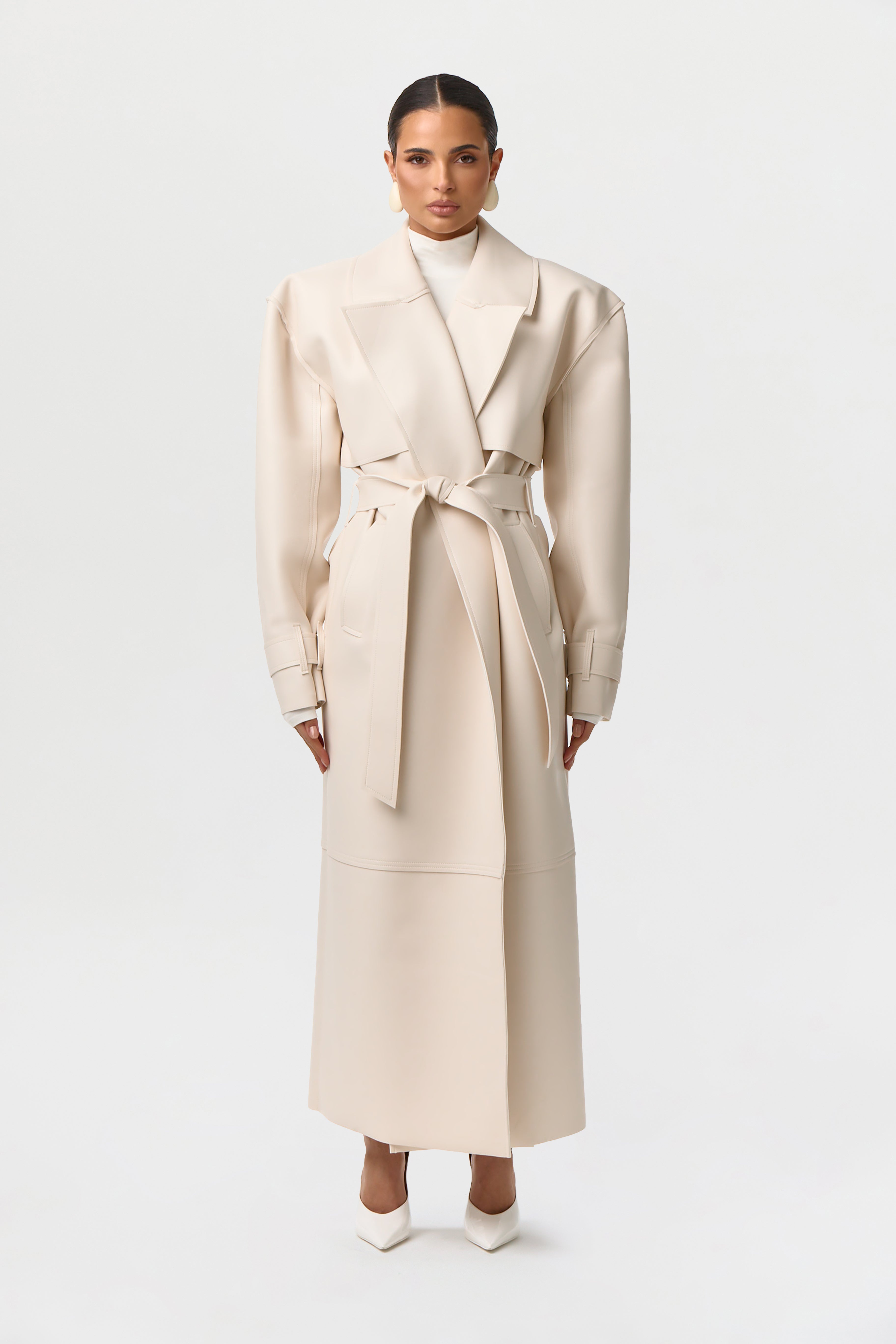 Vegan Leather Trench Coat – Naked Wardrobe