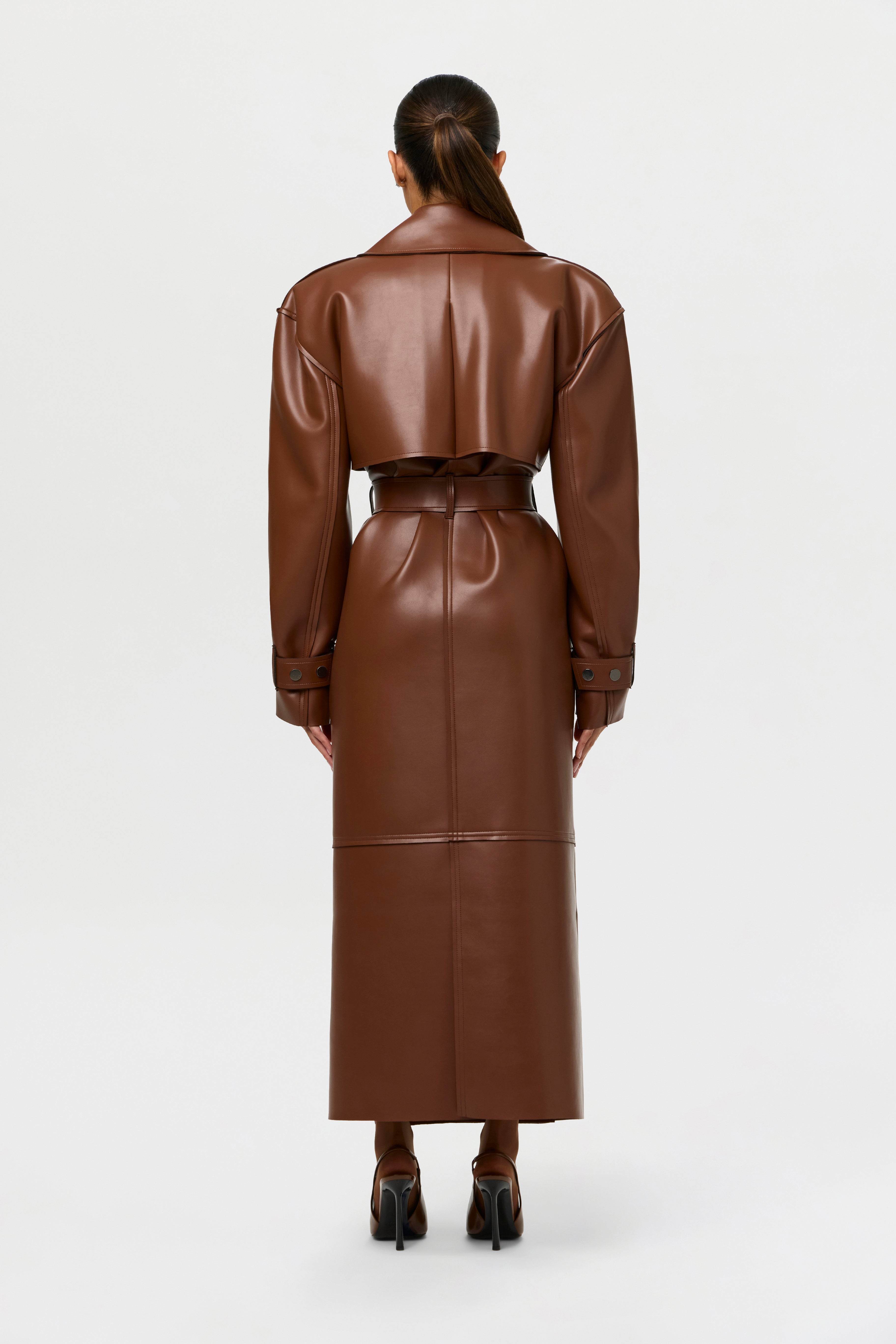 Vegan Leather Trench Coat – Naked Wardrobe