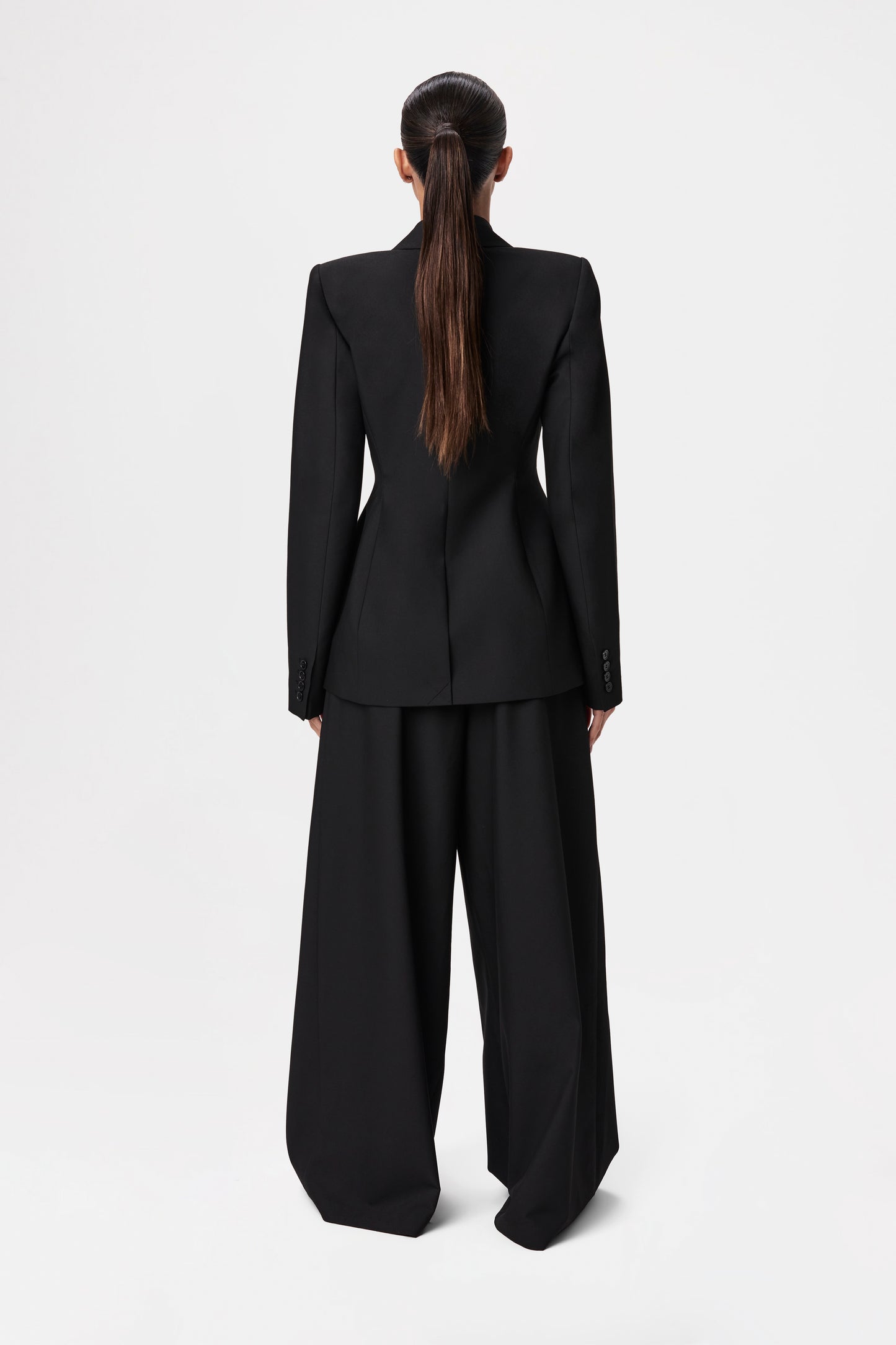 Suiting Pleated Wide-Leg Pant