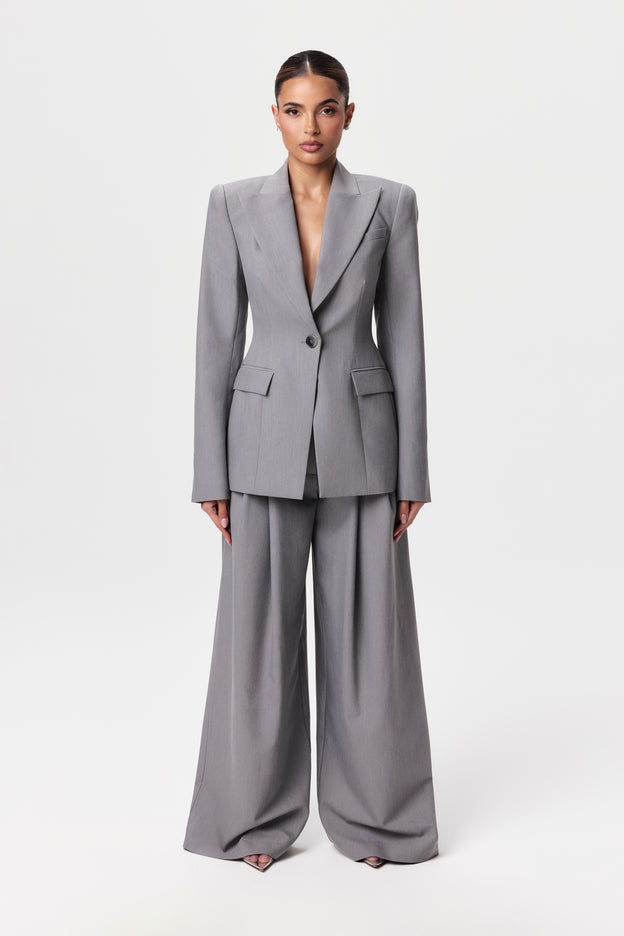 Power Shoulder Suited Blazer