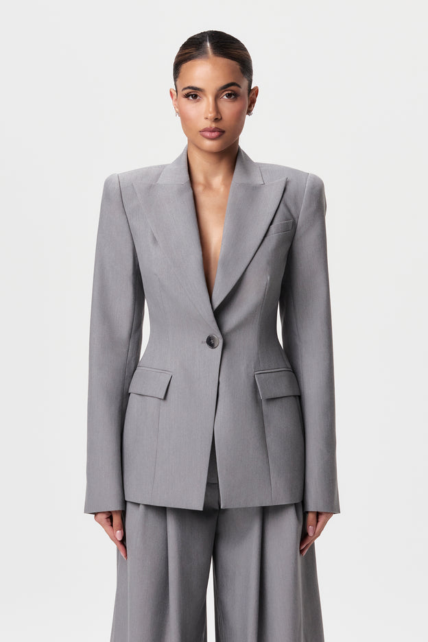 Power Shoulder Suited Blazer