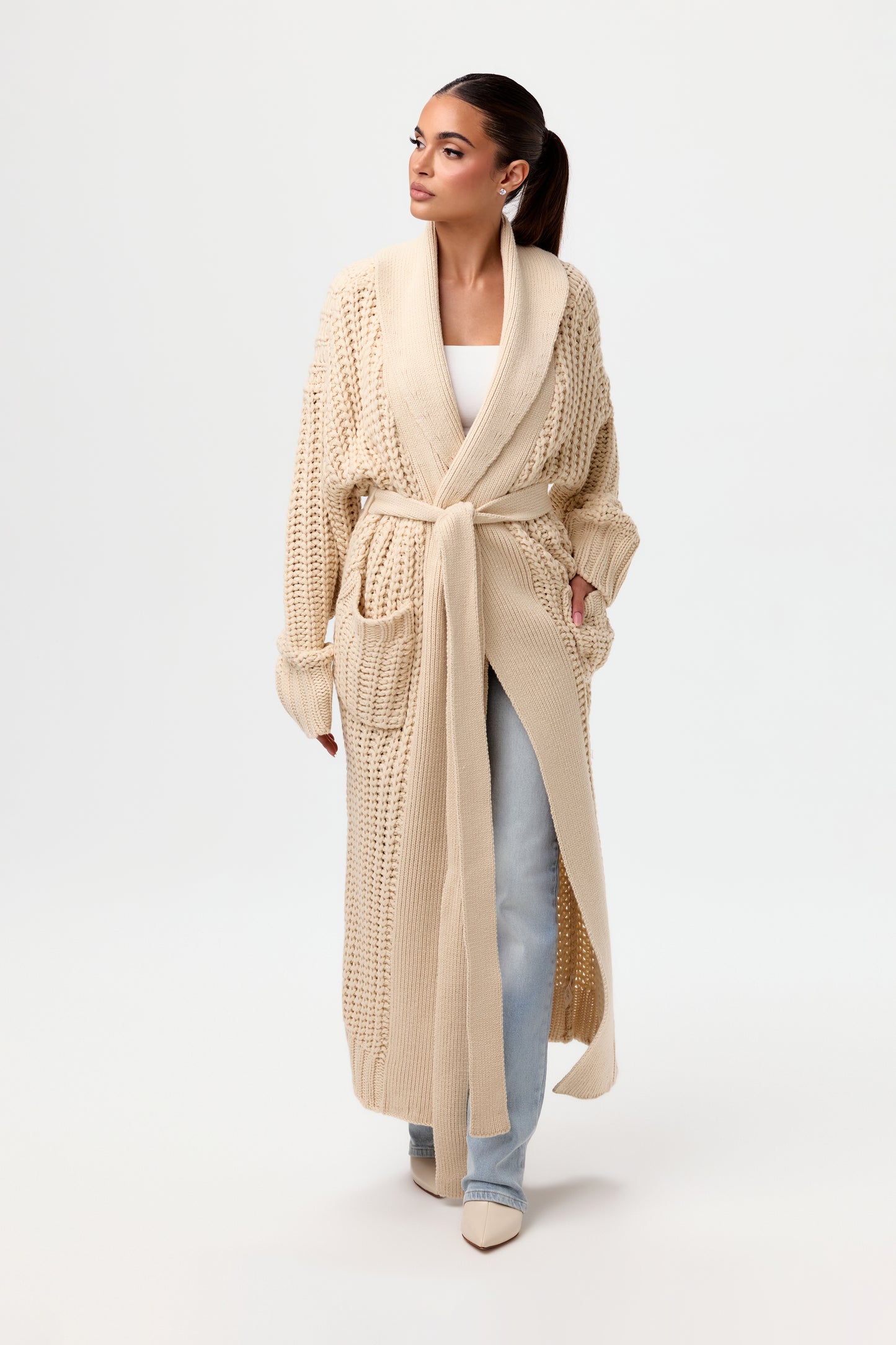 Chunky Knit Cardigan Duster