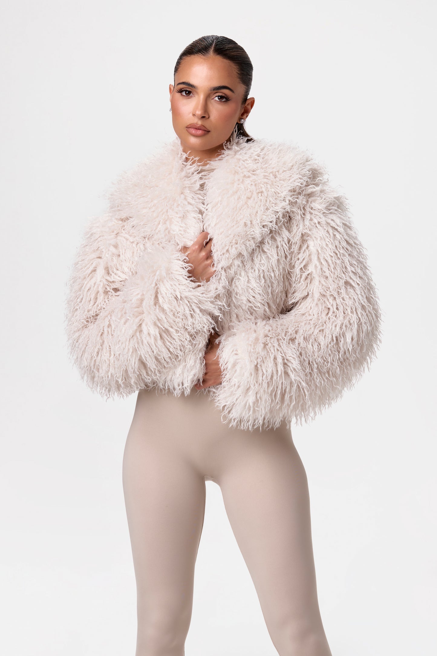 Faux Fur Cropped Jacket