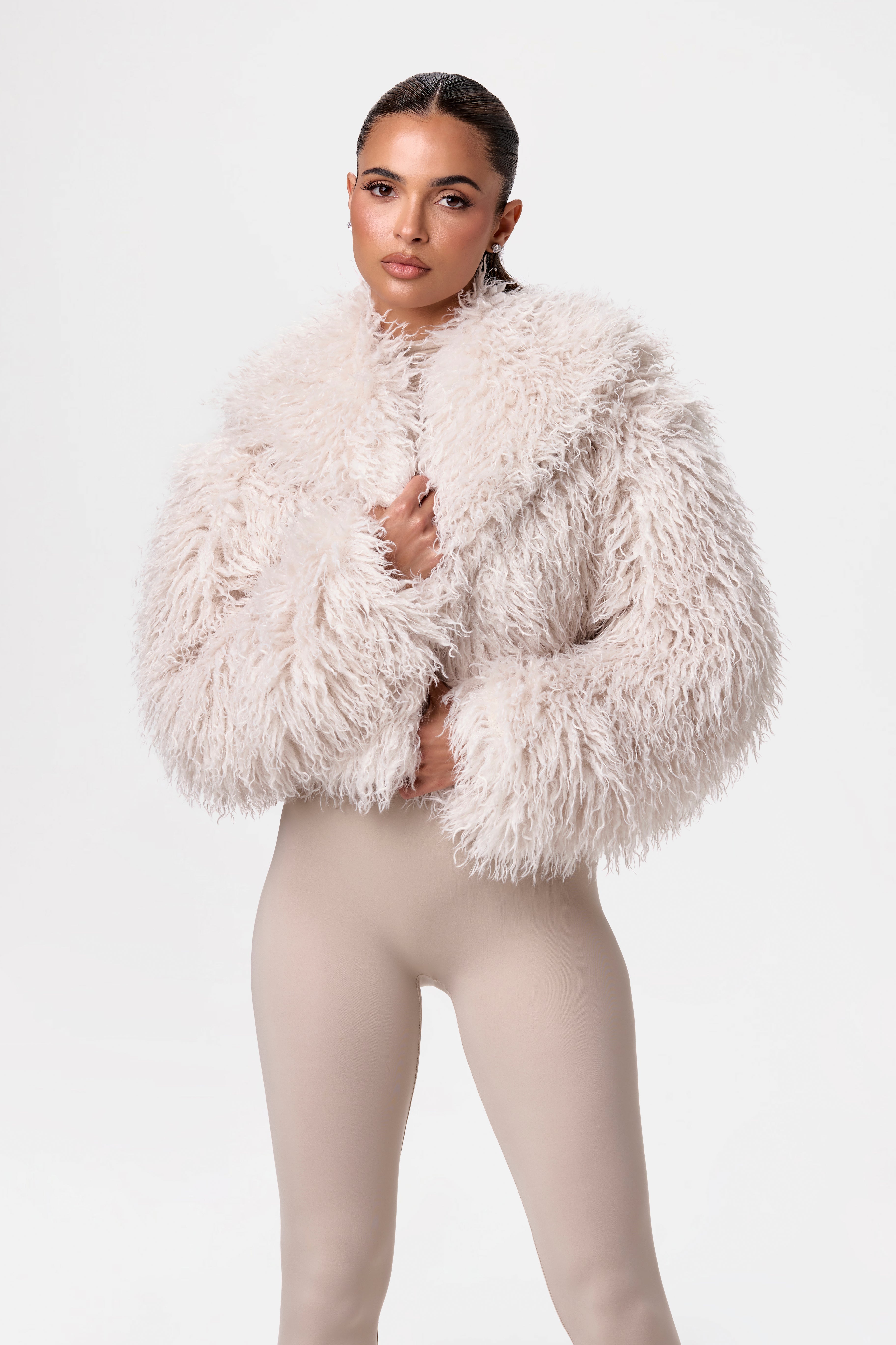 Faux Fur Cropped Jacket