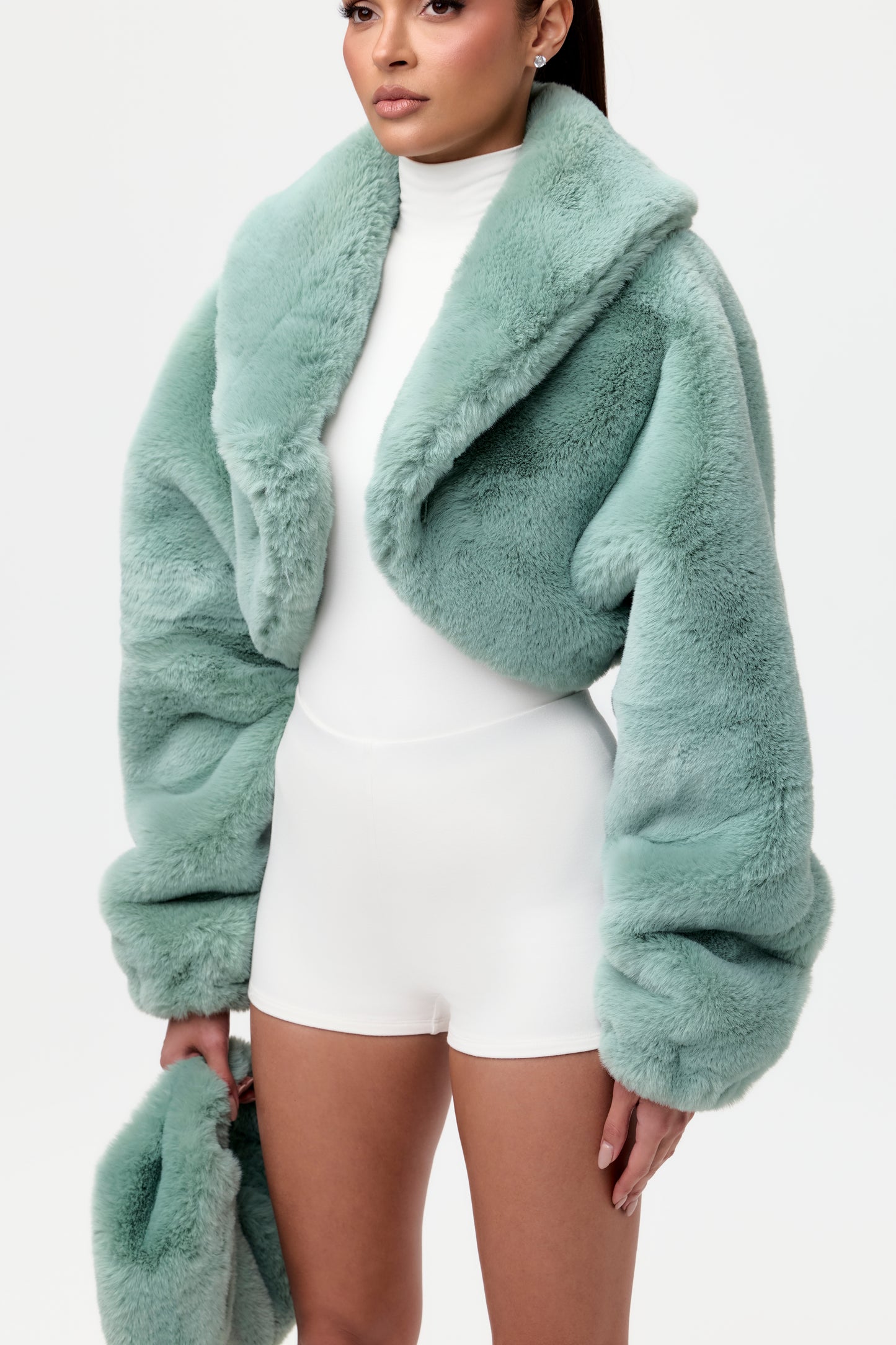 Faux Fur Shrug Jacket