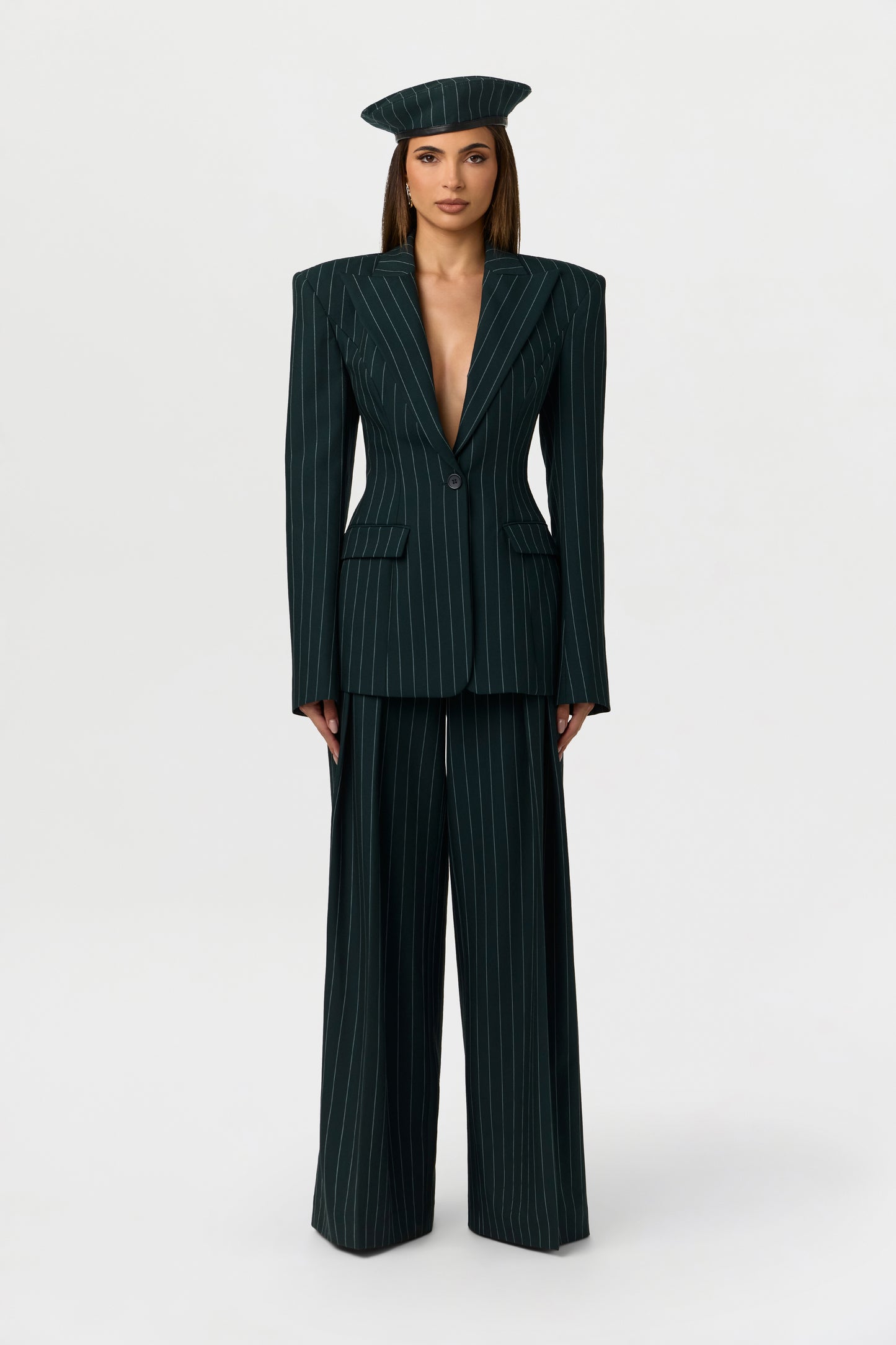 Suiting Pinstripe Wide-leg Pants