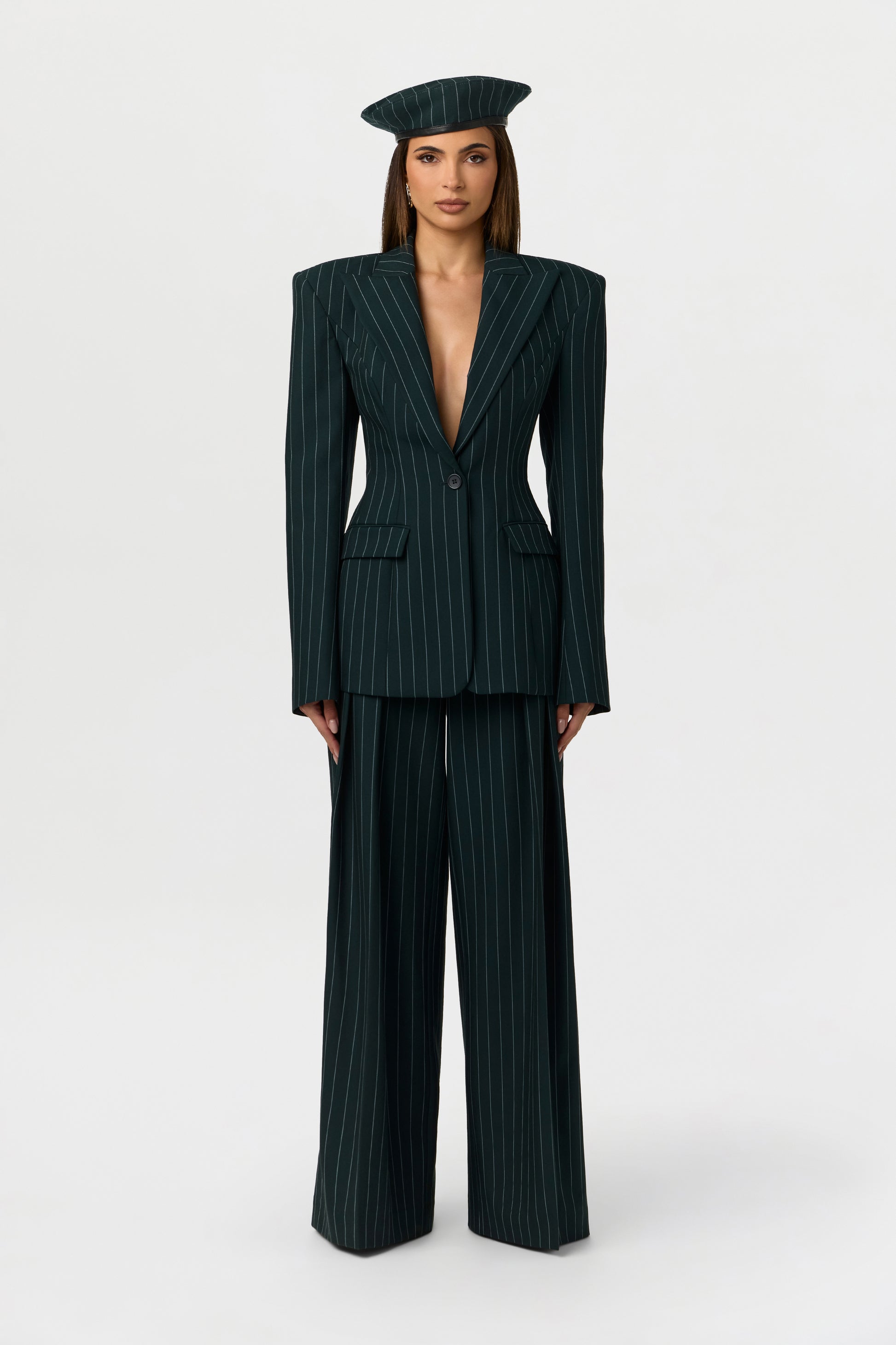 Suiting Pinstripe Wide-leg Pants