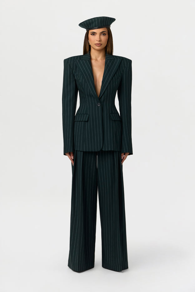 Suiting Pinstripe Wide-leg Pants