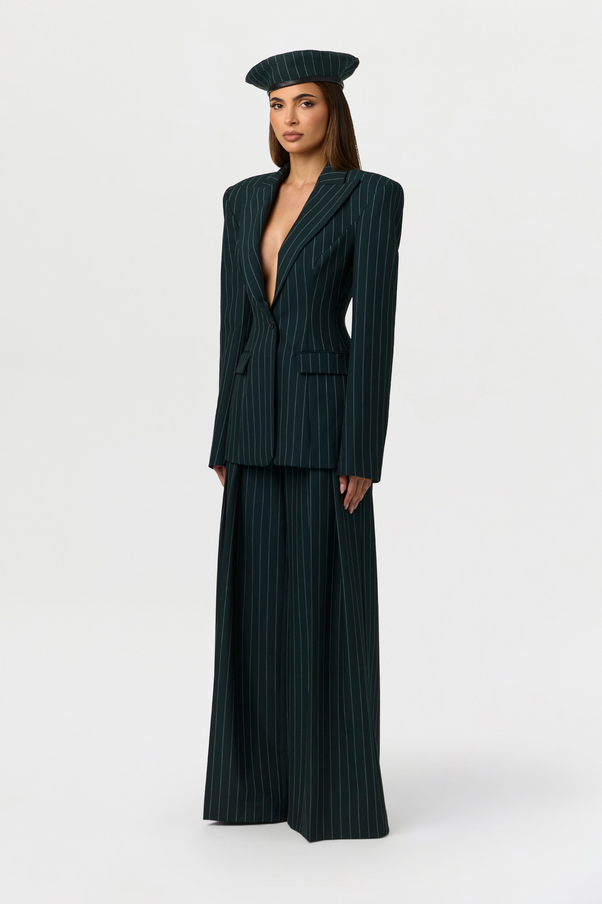 Suiting Pinstripe Wide-leg Pants