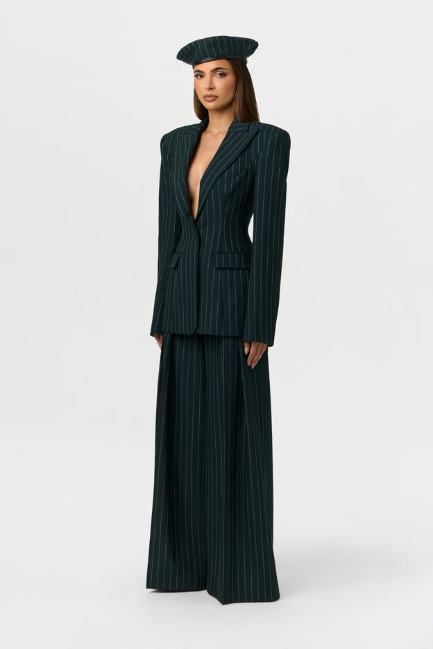 Suiting Pinstripe Wide-leg Pants