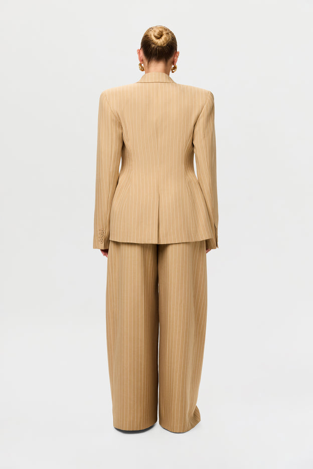 Suiting Pinstripe Wide-Leg Pant