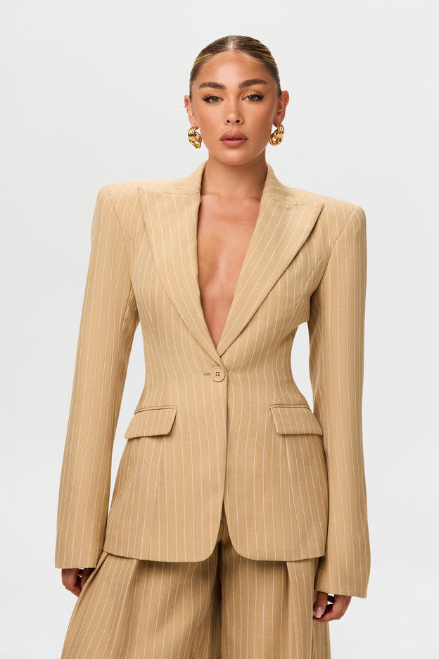 Pinstripe Suited Blazer