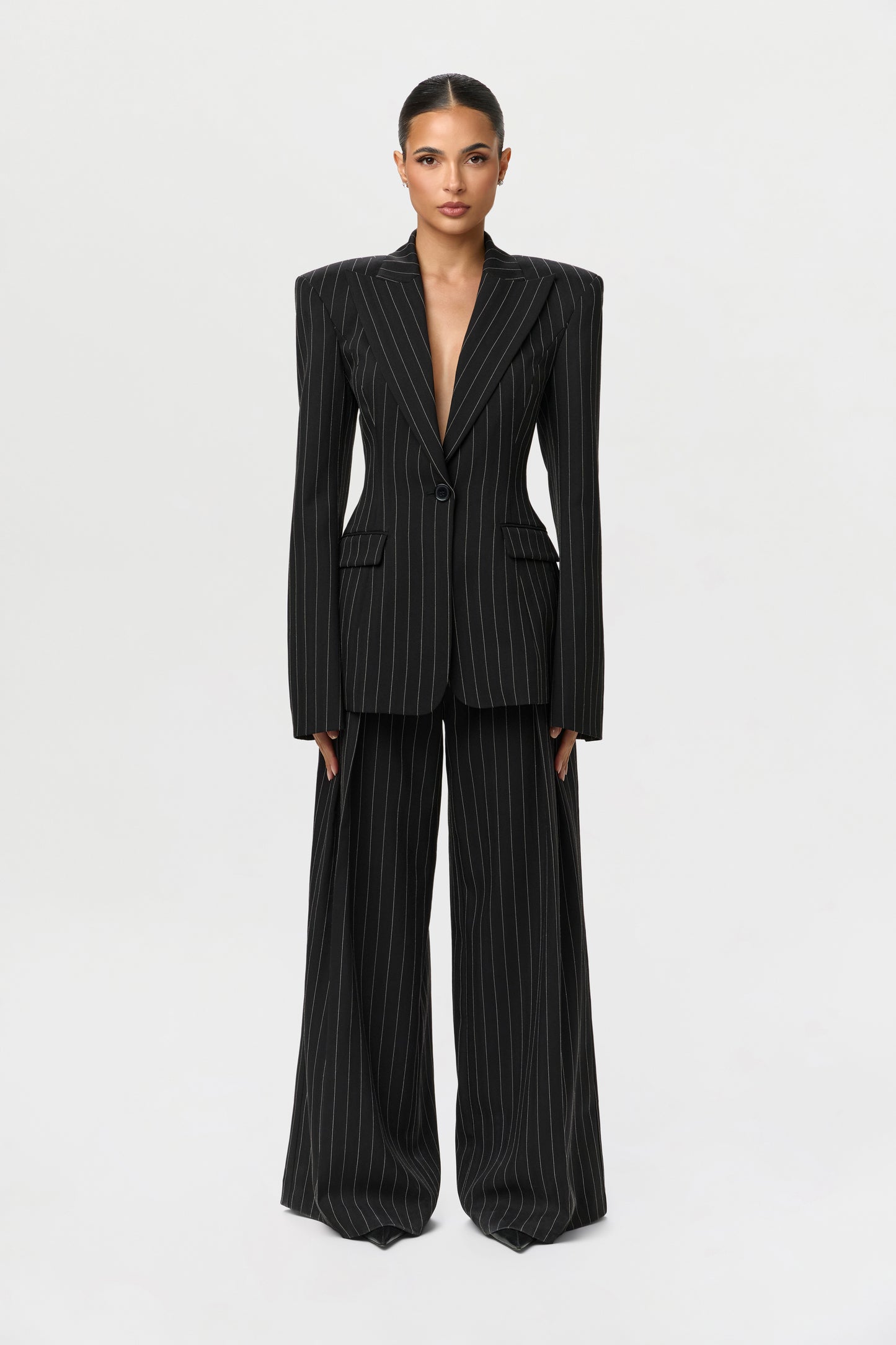Pinstripe Suited Blazer