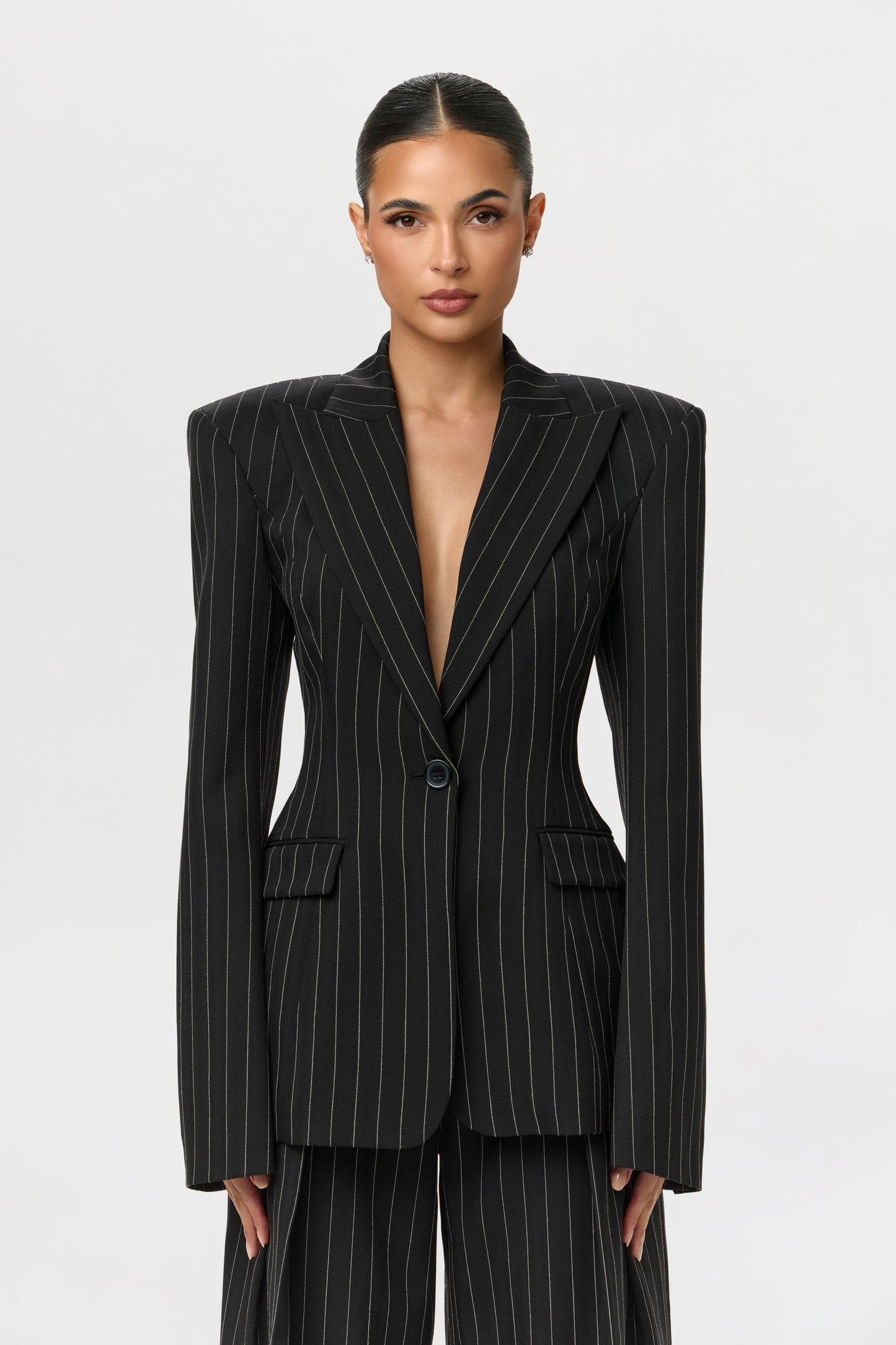 Pinstripe Suited Blazer