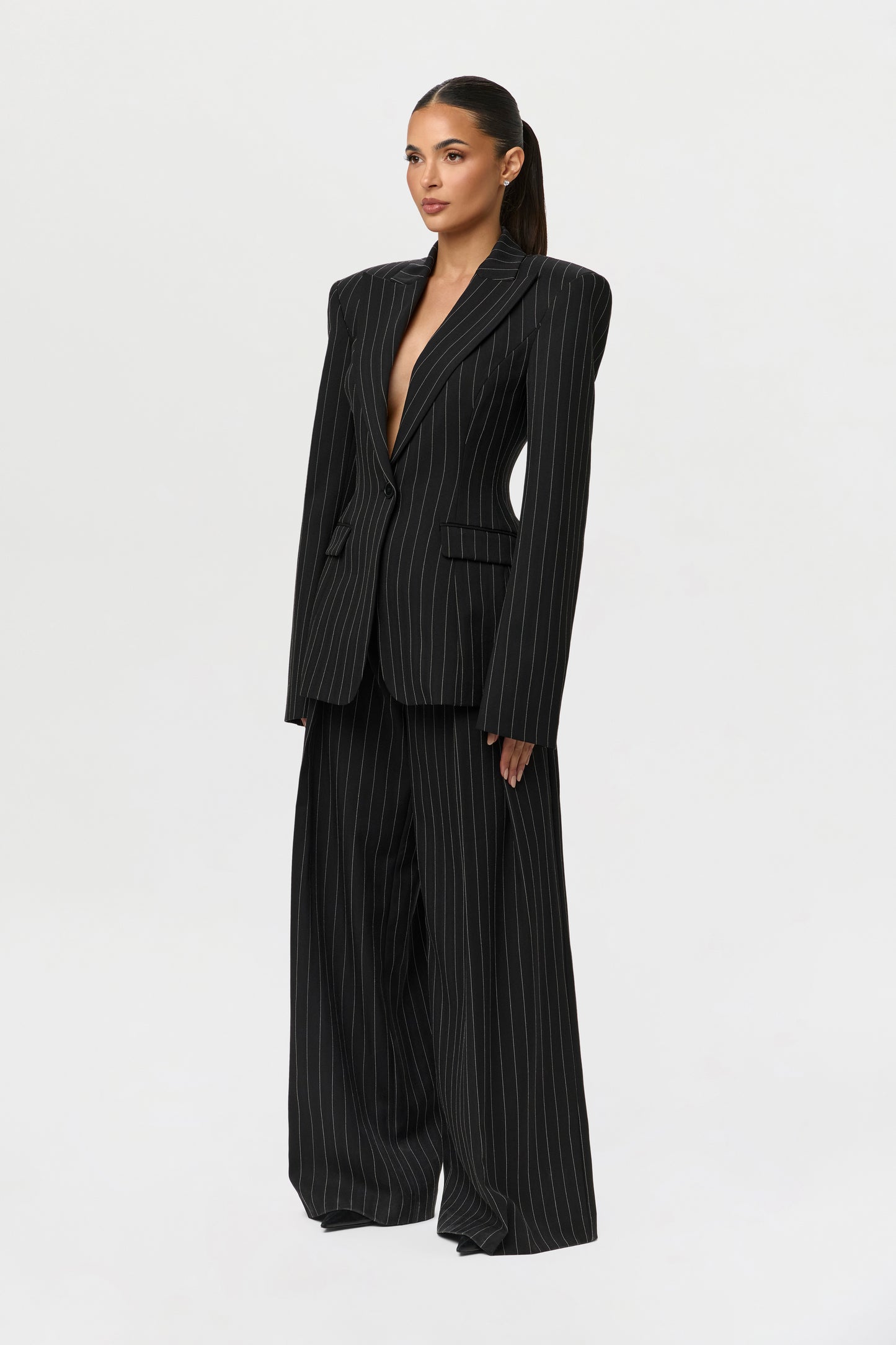 Pinstripe Suited Blazer