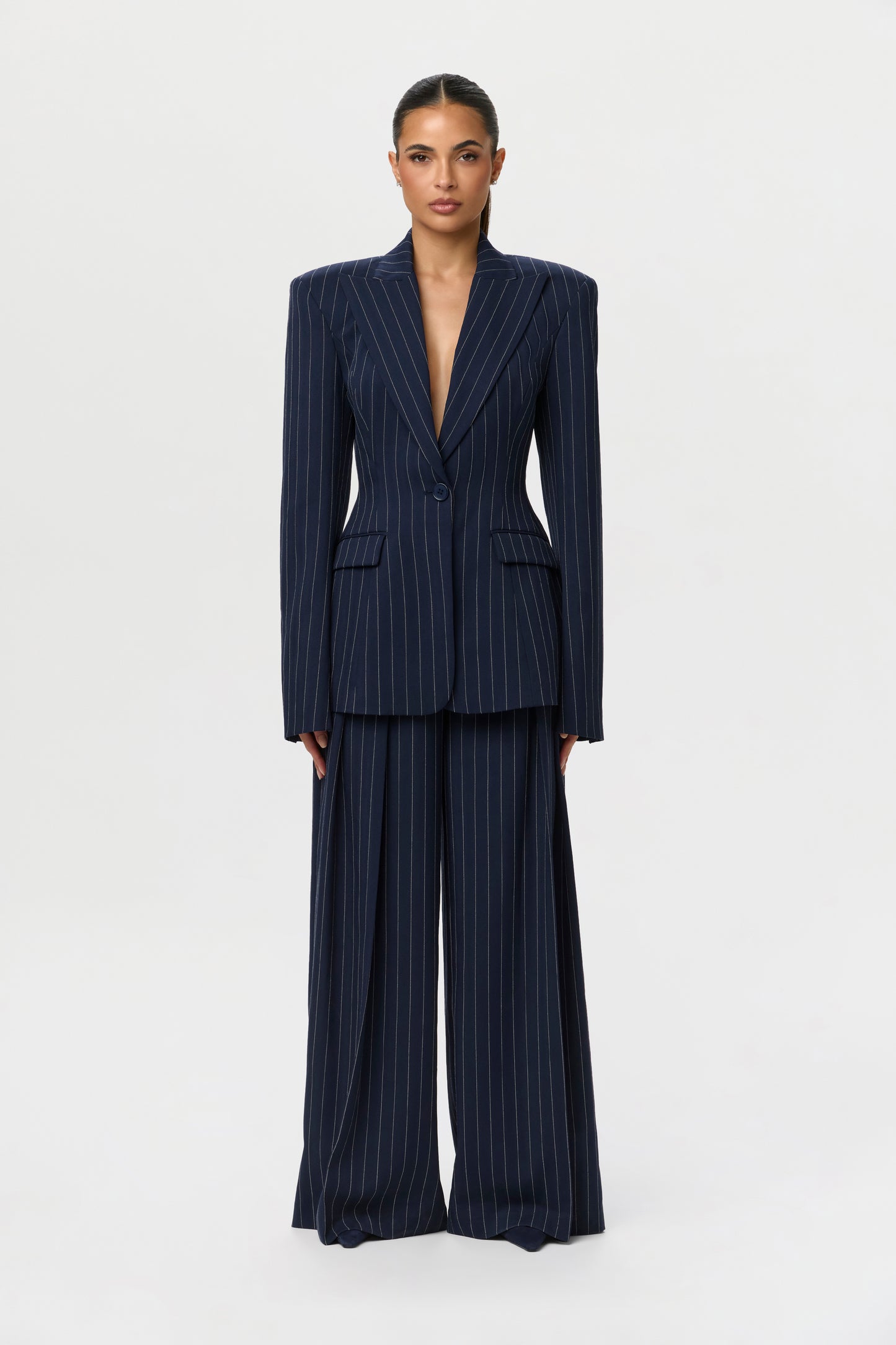 Pinstripe Suited Blazer