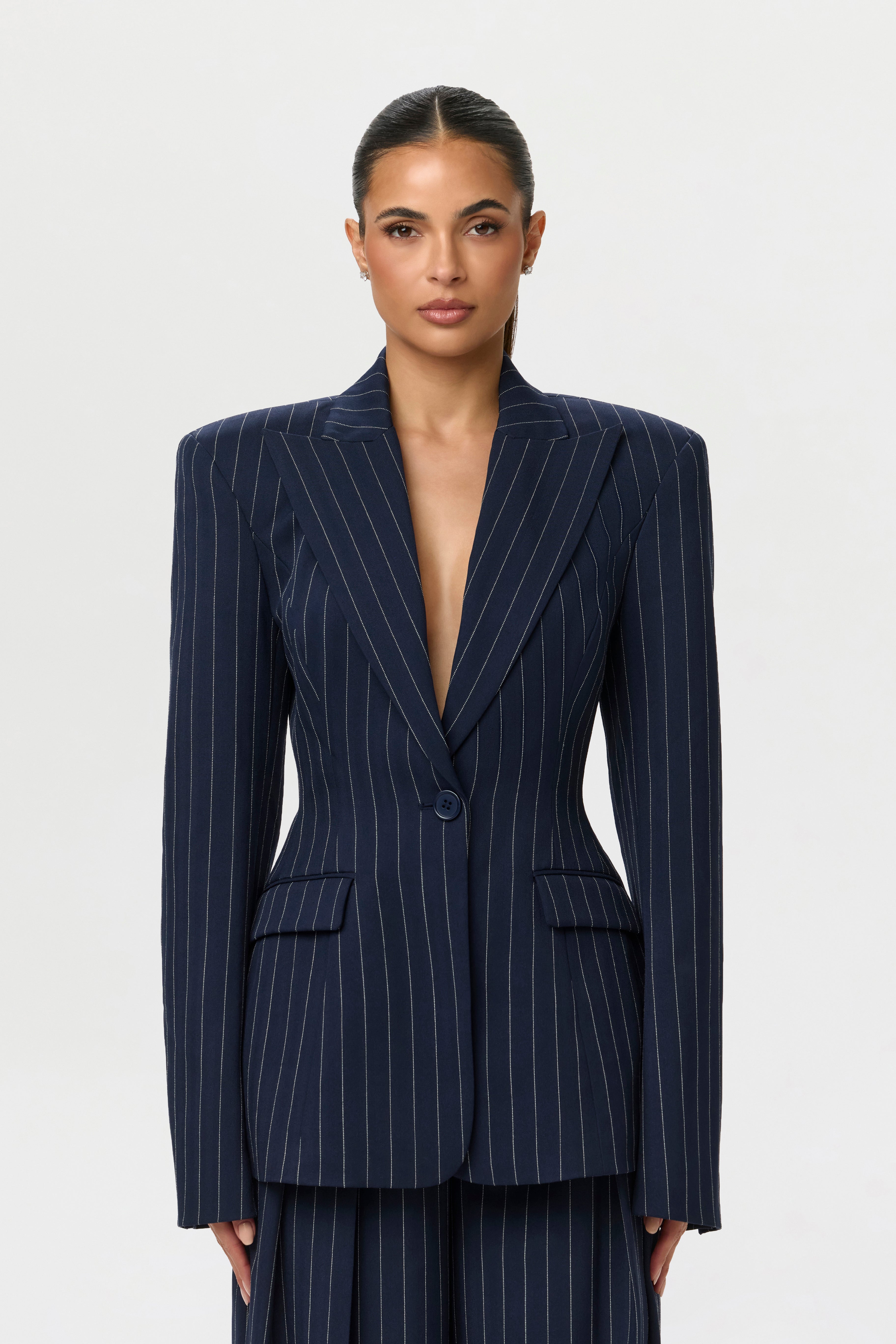 Pinstripe Suited Blazer