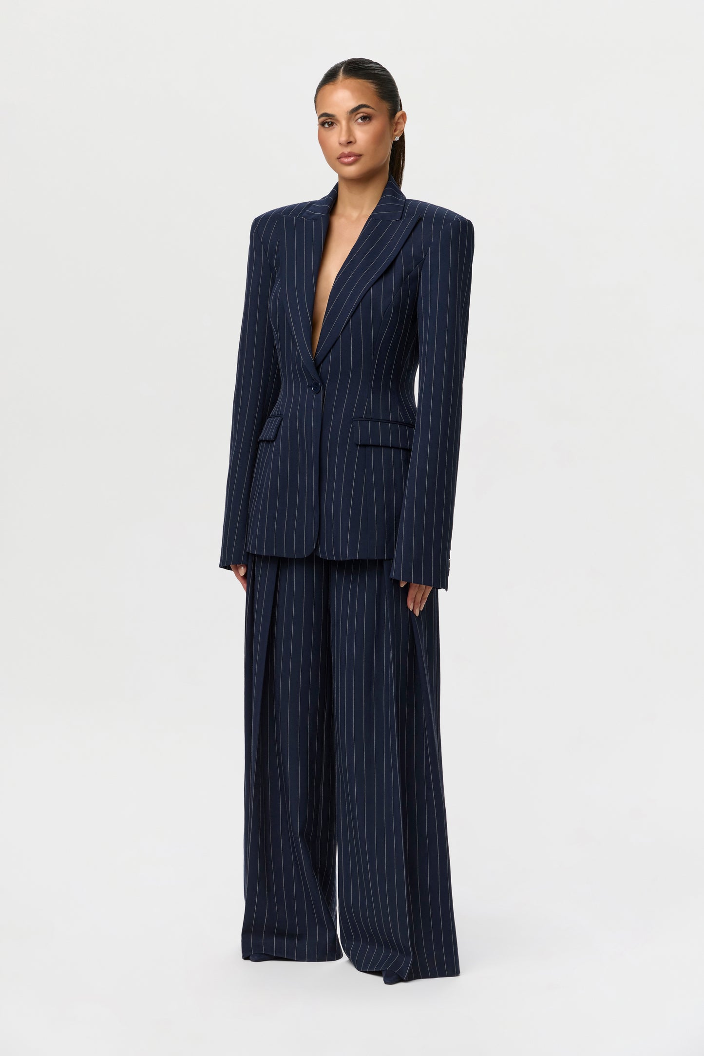 Pinstripe Suited Blazer