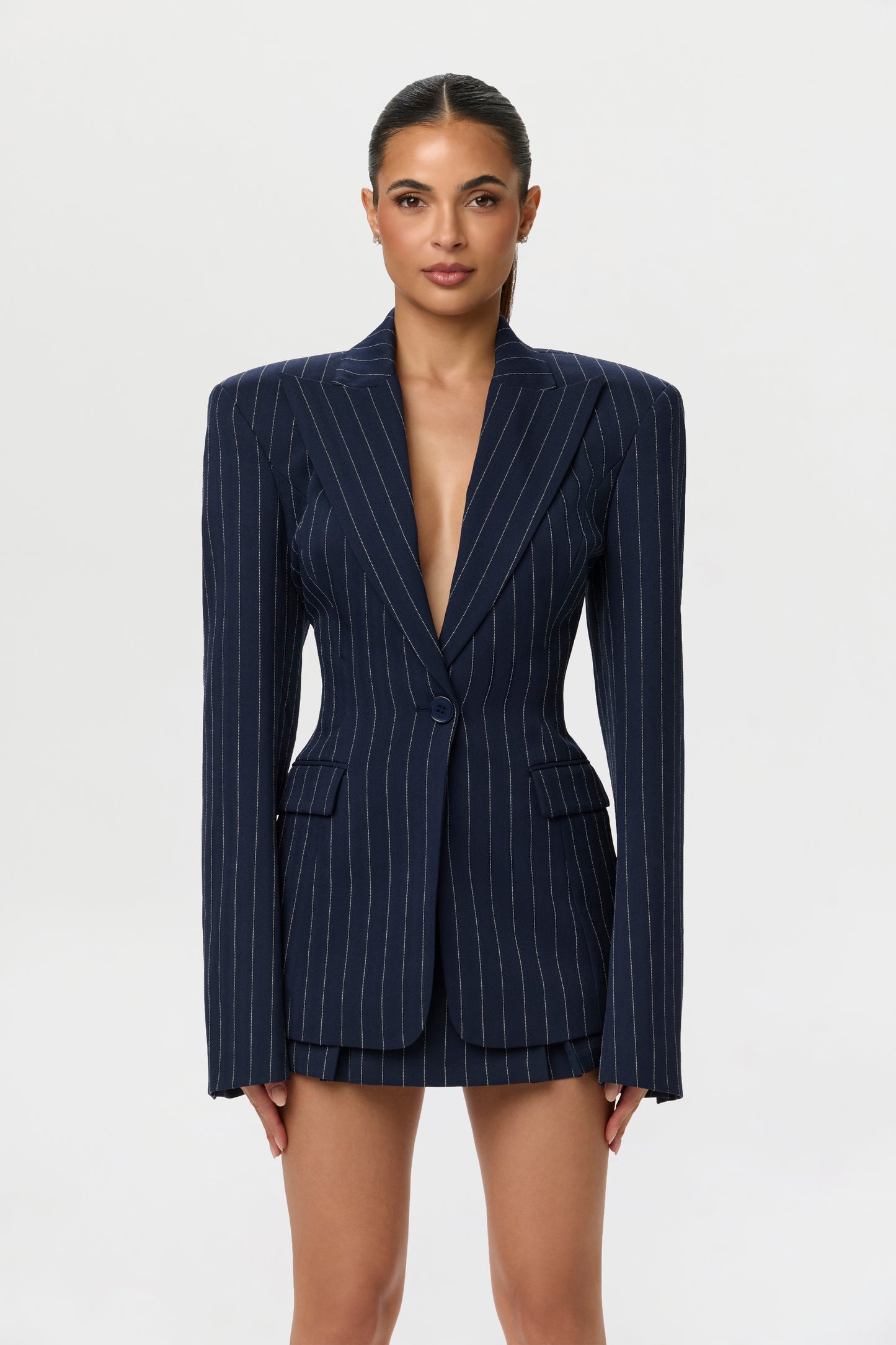 Pinstripe Suited Blazer