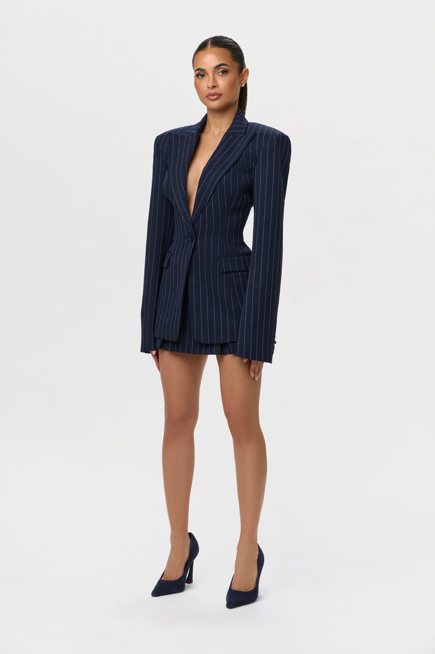 Pinstripe Suited Blazer